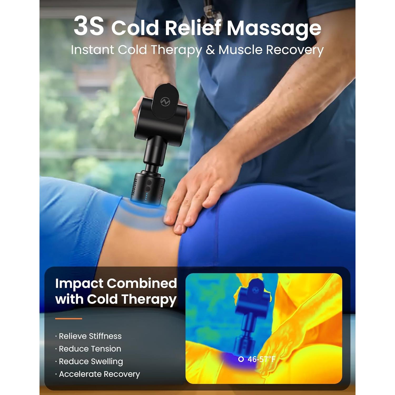 Pistola de Masaje Napre con Calor y Frío, 32 Velocidades