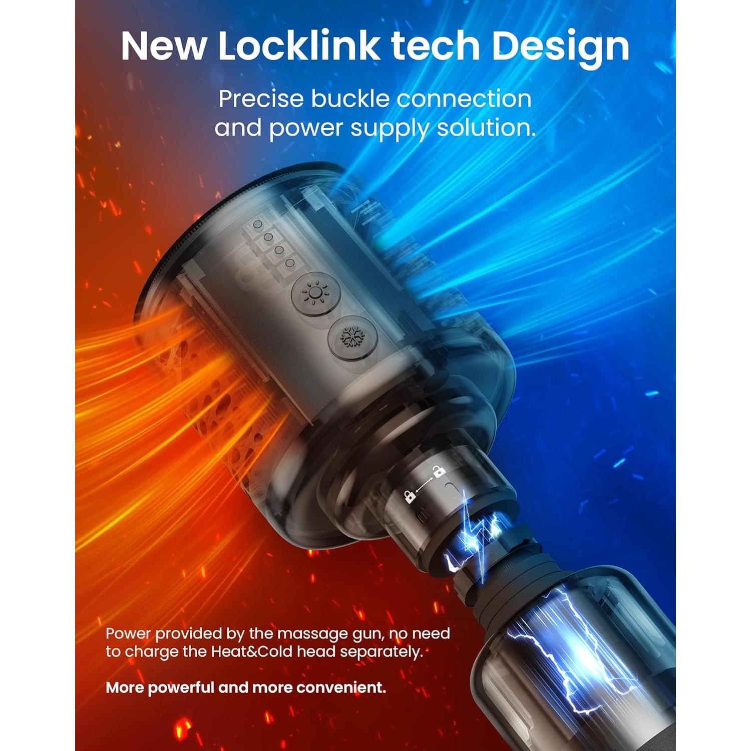 Pistola de Masaje Napre con Calor y Frío, 32 Velocidades