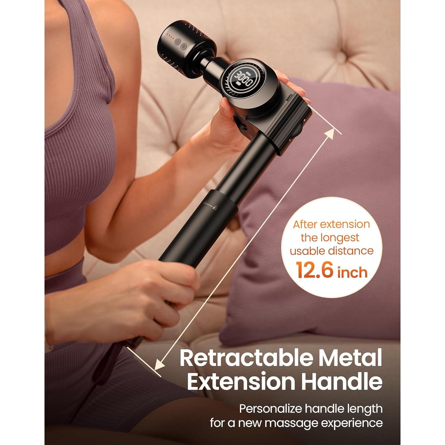 Pistola de Masaje Napre con Calor y Frío, 32 Velocidades