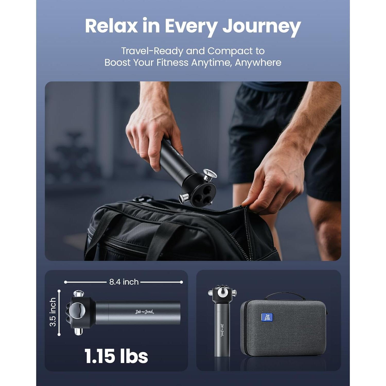 Masajeador VibeFlow Bob y Brad, Pistola de Masaje 116Hz