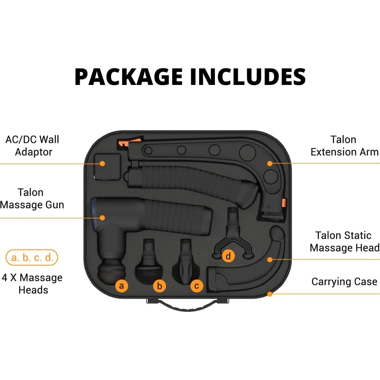 Pistola de Masaje Talon Brazyn Mk-1.2 con Accesorios