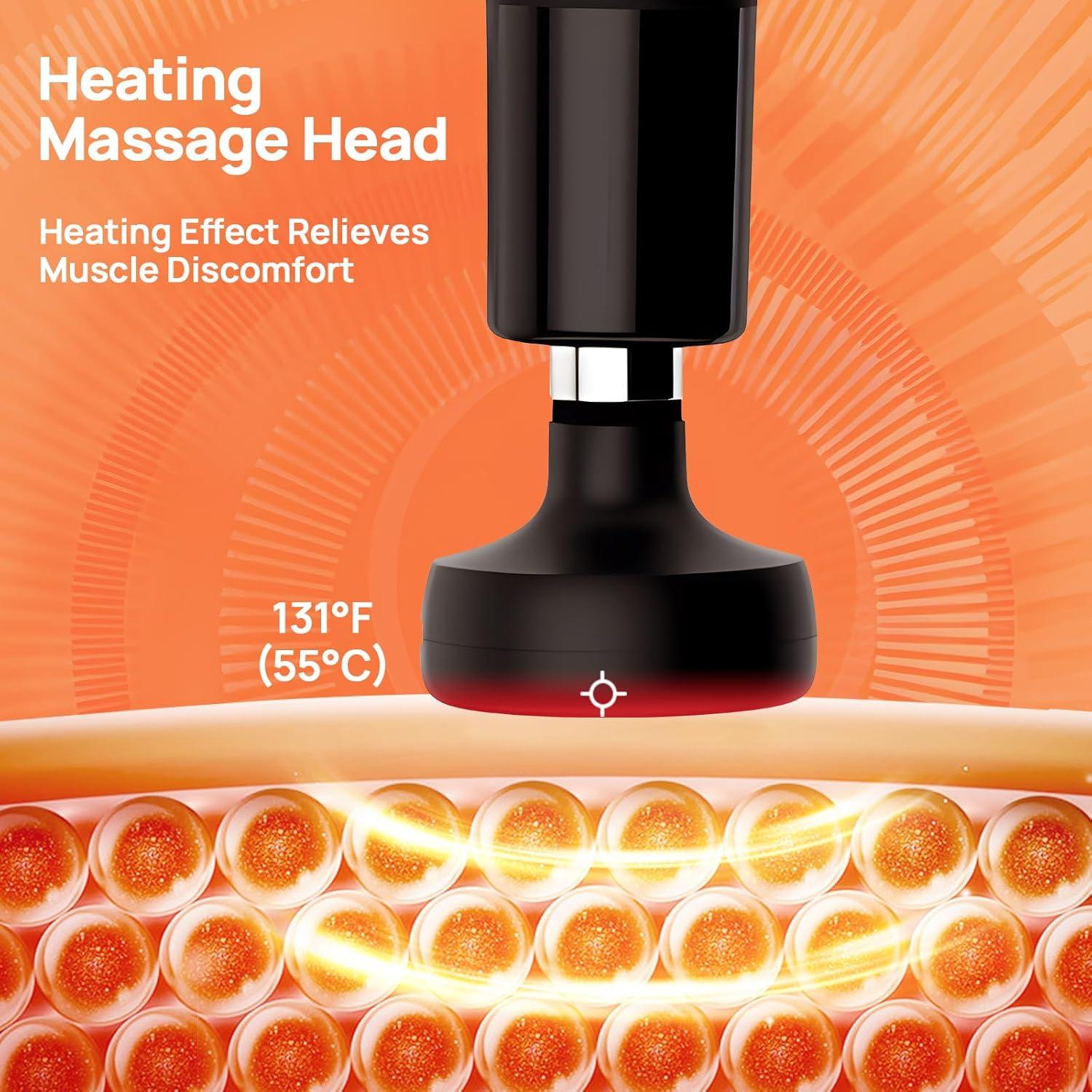 Pistola de Masaje HEYCHY D5 Pro con Calor y 12mm Amplitud