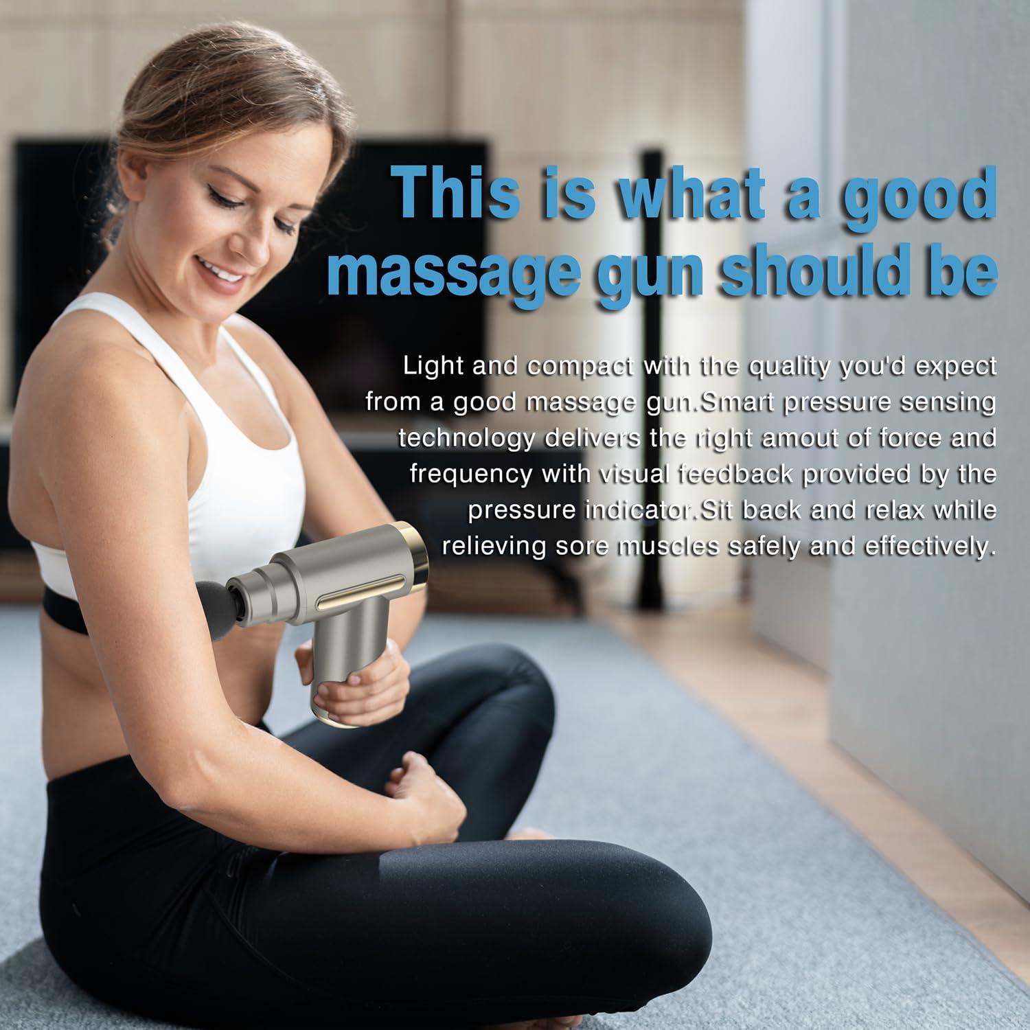 Pistola de Masaje Cotsoco 6 Velocidades 4 Cabezas Portátil