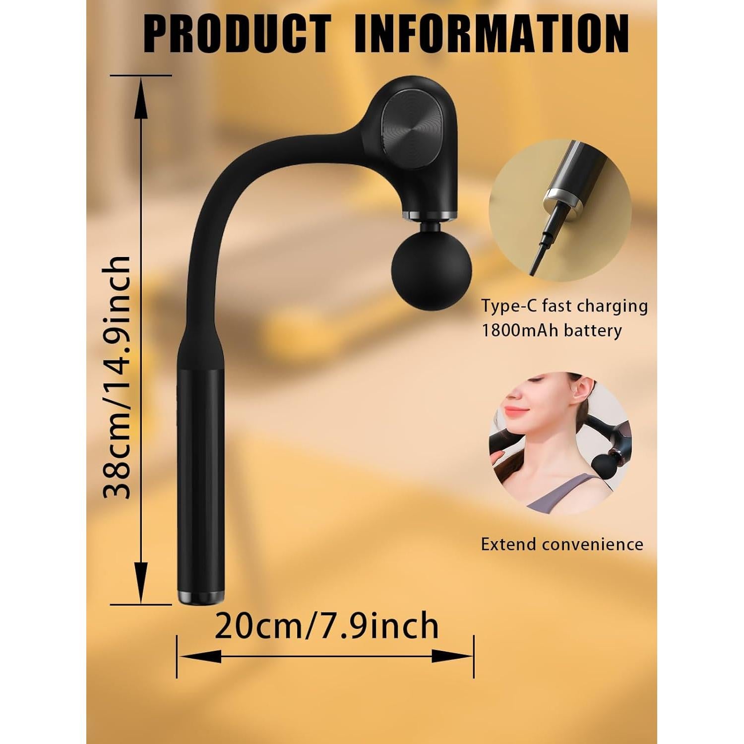 Pistola de Masaje Martillo de Masaje Mh-2023, 12MM Percusión