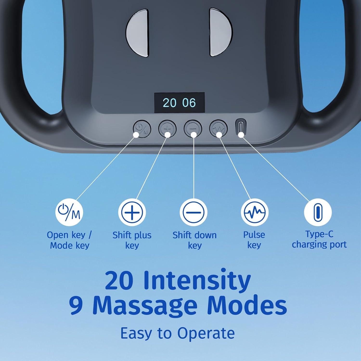 Pistola de Masaje Eléctrica Belovedone BL-518 6 Cabezas 120 min