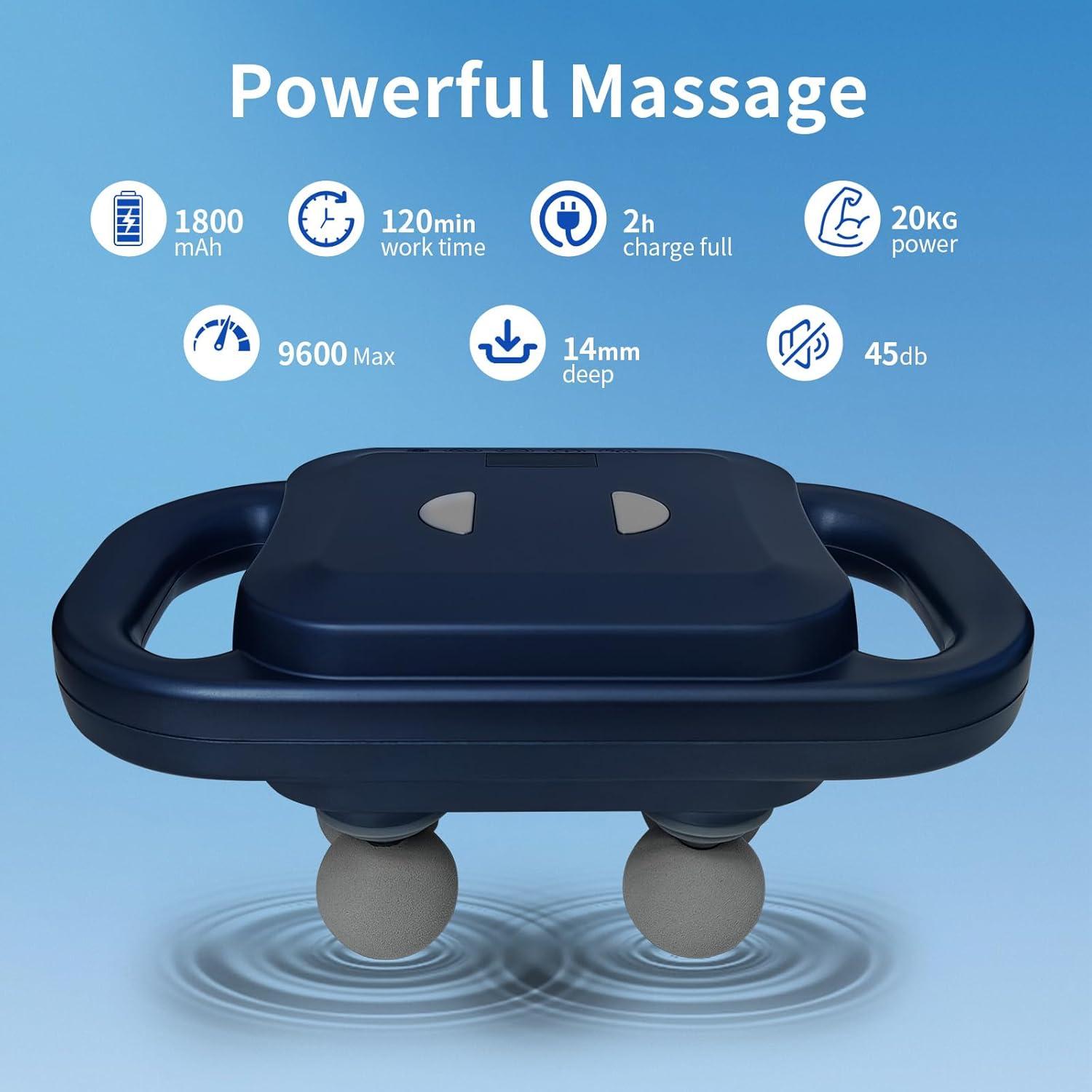 Pistola de Masaje Eléctrica Belovedone BL-518 6 Cabezas 120 min