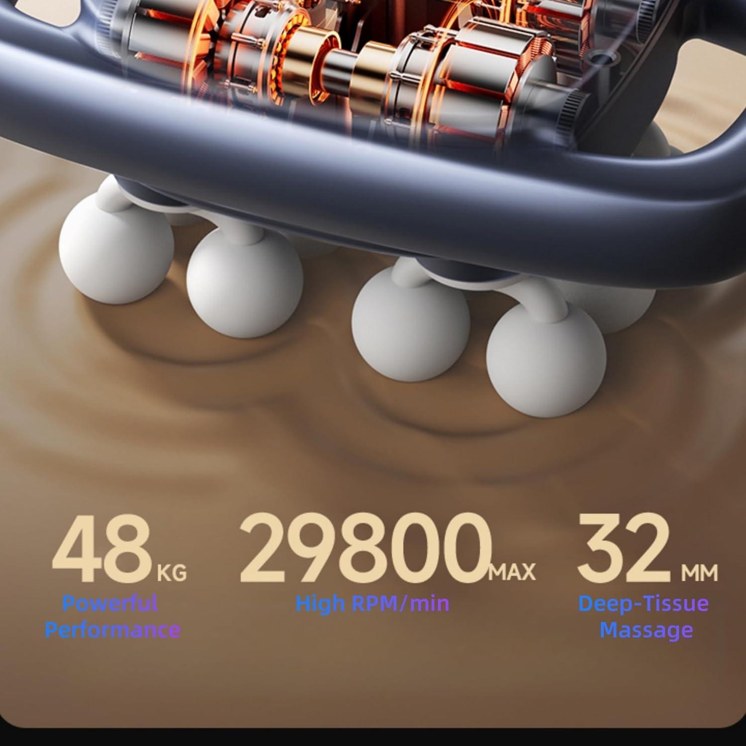 Pistola de Masaje Eléctrica Stellamist 6 Cabezas 30 Niveles