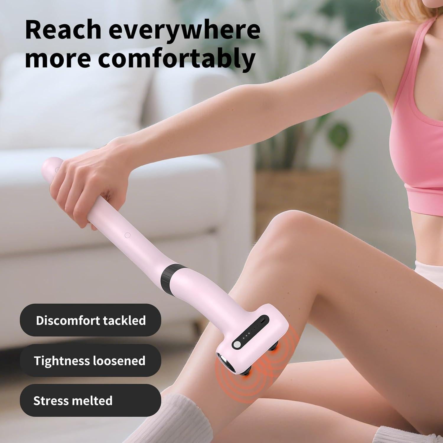 Pistola de Masaje LC-HZLJ LMG520 Doble Cabezal 6 Velocidades