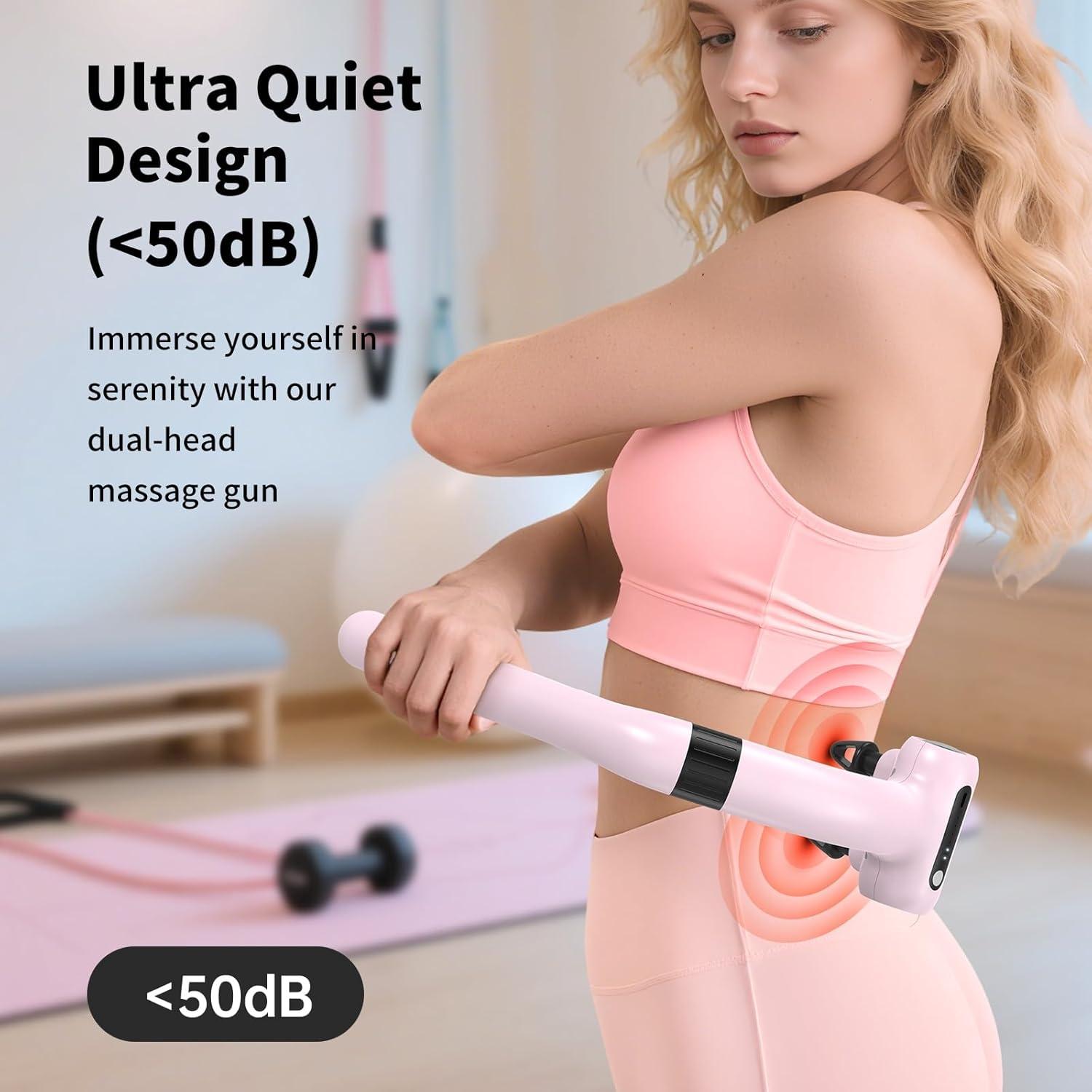 Pistola de Masaje LC-HZLJ LMG520 Doble Cabezal 6 Velocidades