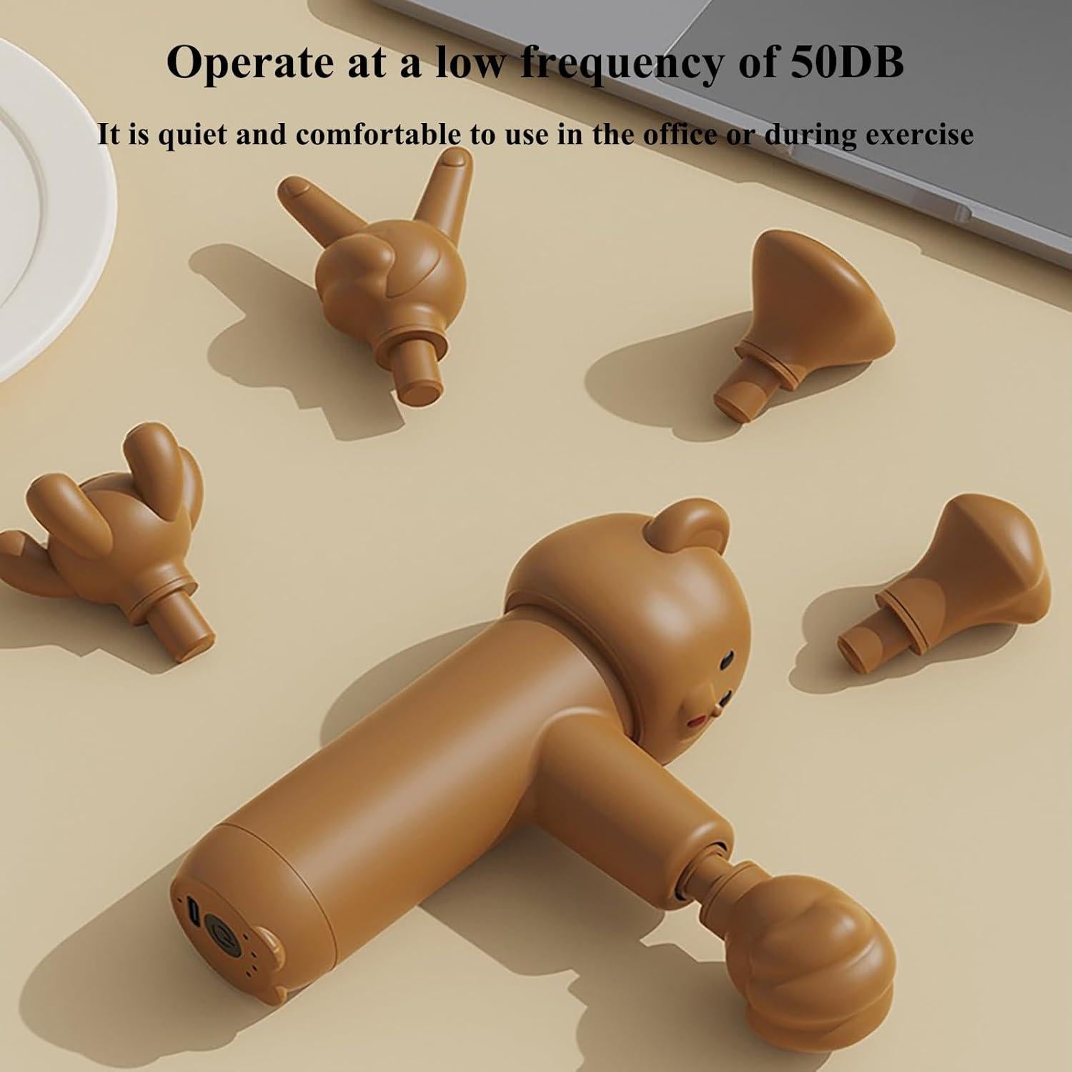 Mini pistola de masaje Winb Mgbear-2023 5 cabezales 4 velocidades