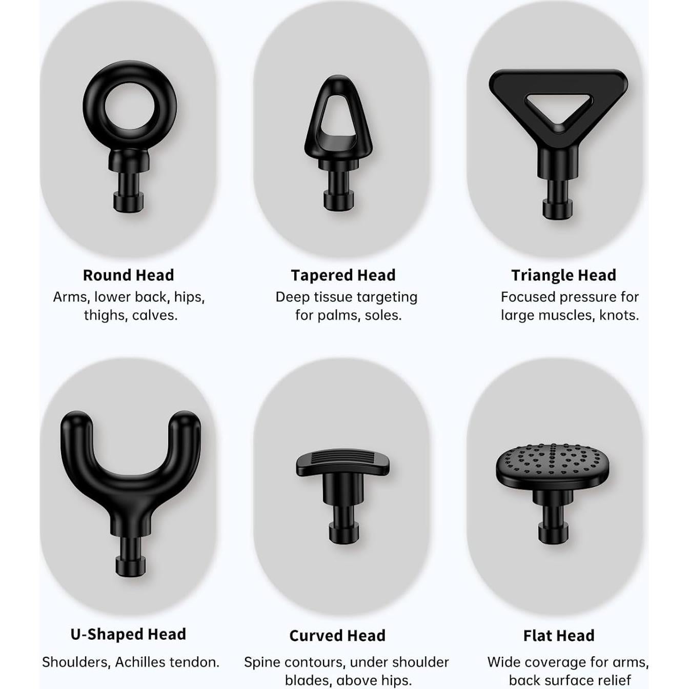 Pistola de Masaje de Percusión LC-HZLJ PH-M502 12 Cabezas 6 Velocidades