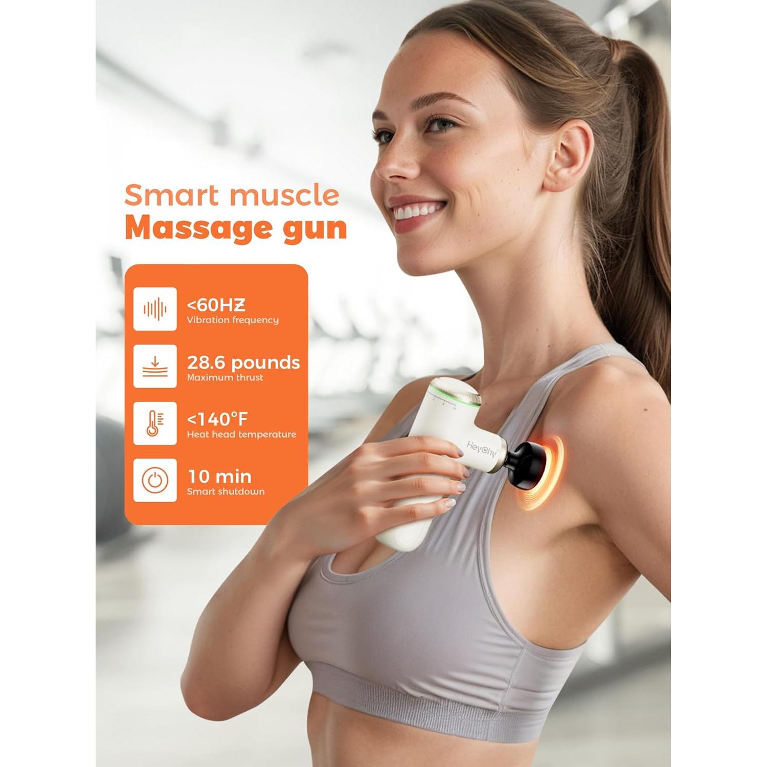 Mini Pistola de Masaje HEYCHY CUTE X MAX con Calor 46°C