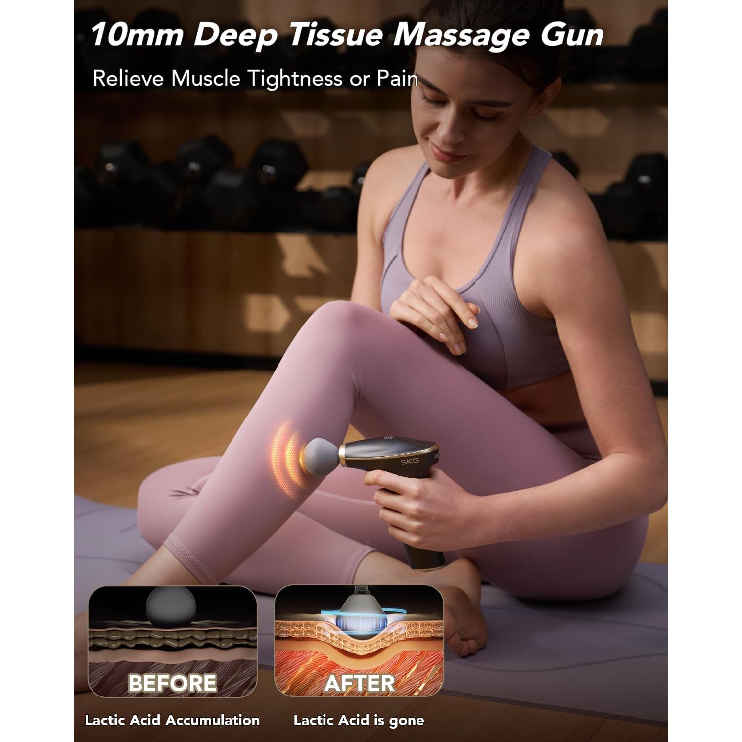 Pistola de Masaje SKG FS700 Tejido Profundo 10mm Portátil