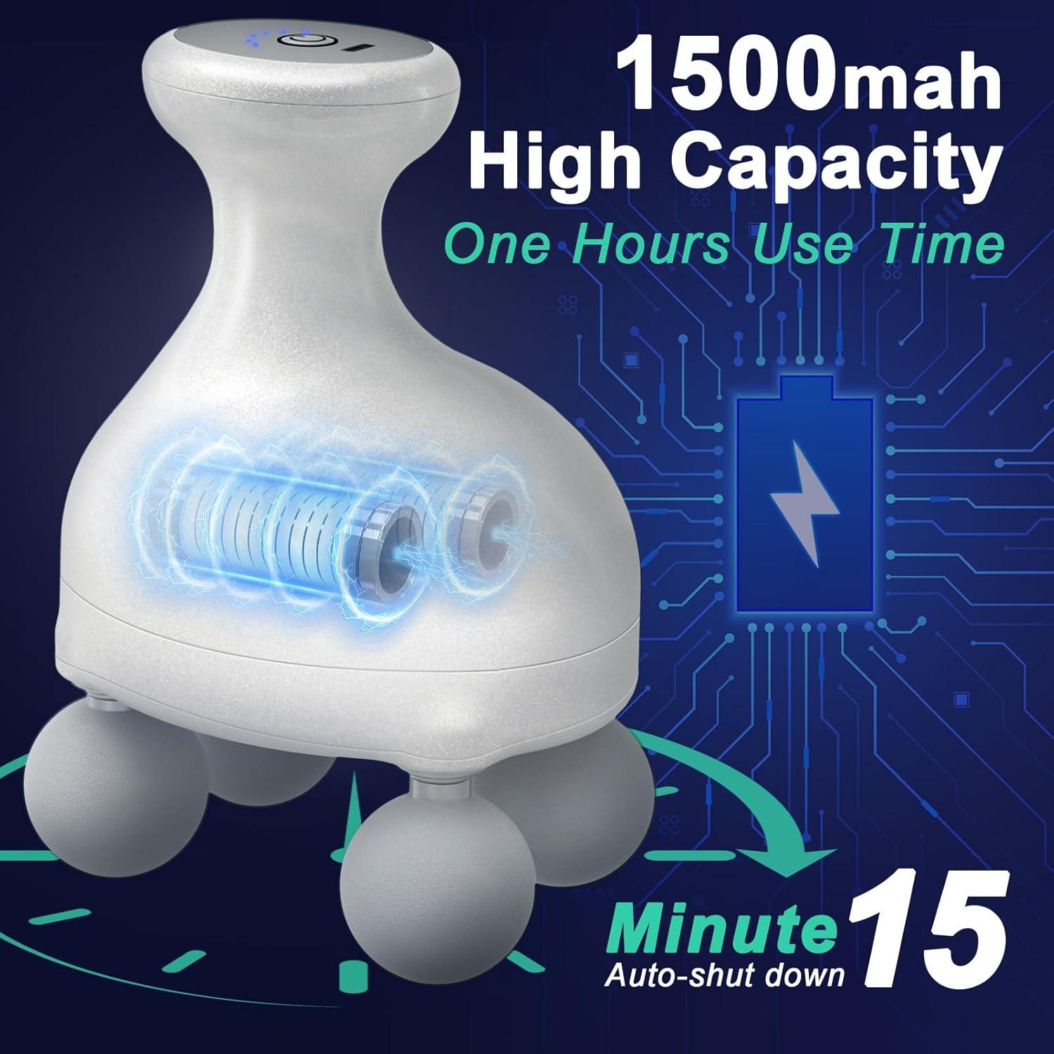 Pistola de Masaje DEITY L4 Portátil 4 Cabezas 6 Velocidades