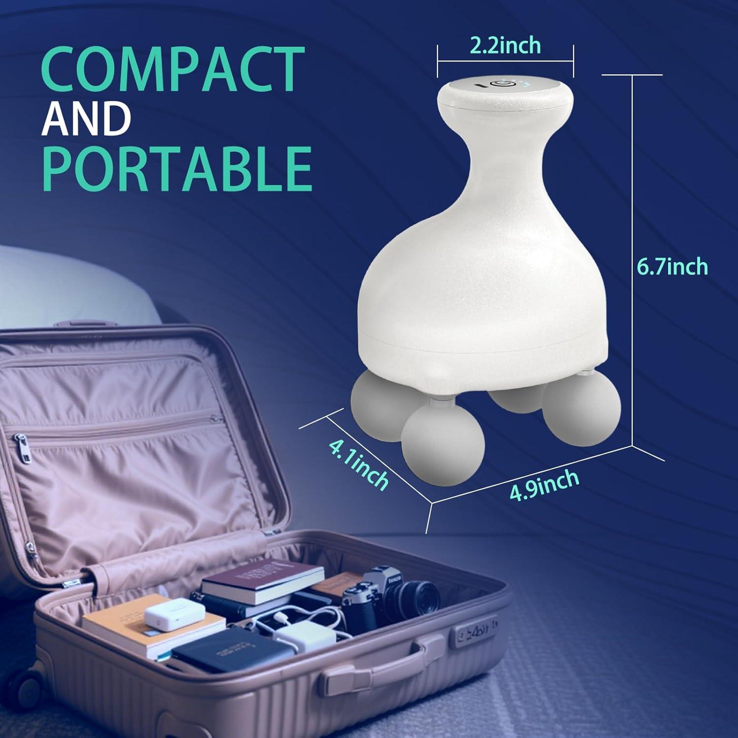 Pistola de Masaje DEITY L4 Portátil 4 Cabezas 6 Velocidades