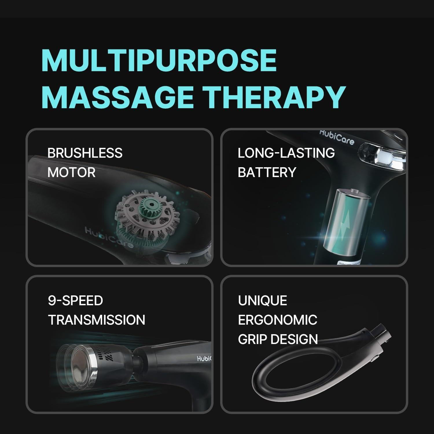 Pistola de Masaje Caliente y Fría HuBDIC FE-5848 con Mango Extensible