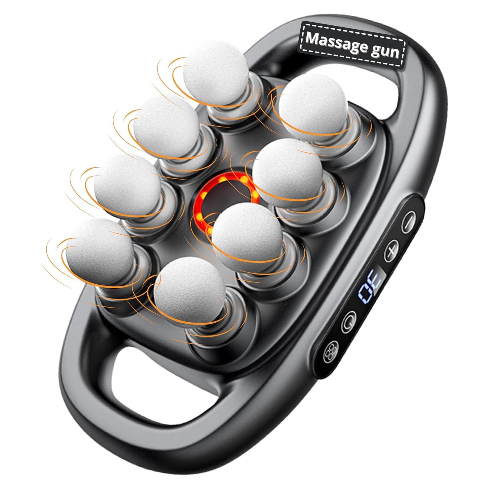 Pistola de Masaje LEVILO 8 Cabezas - Tejido Profundo, Silenciosa