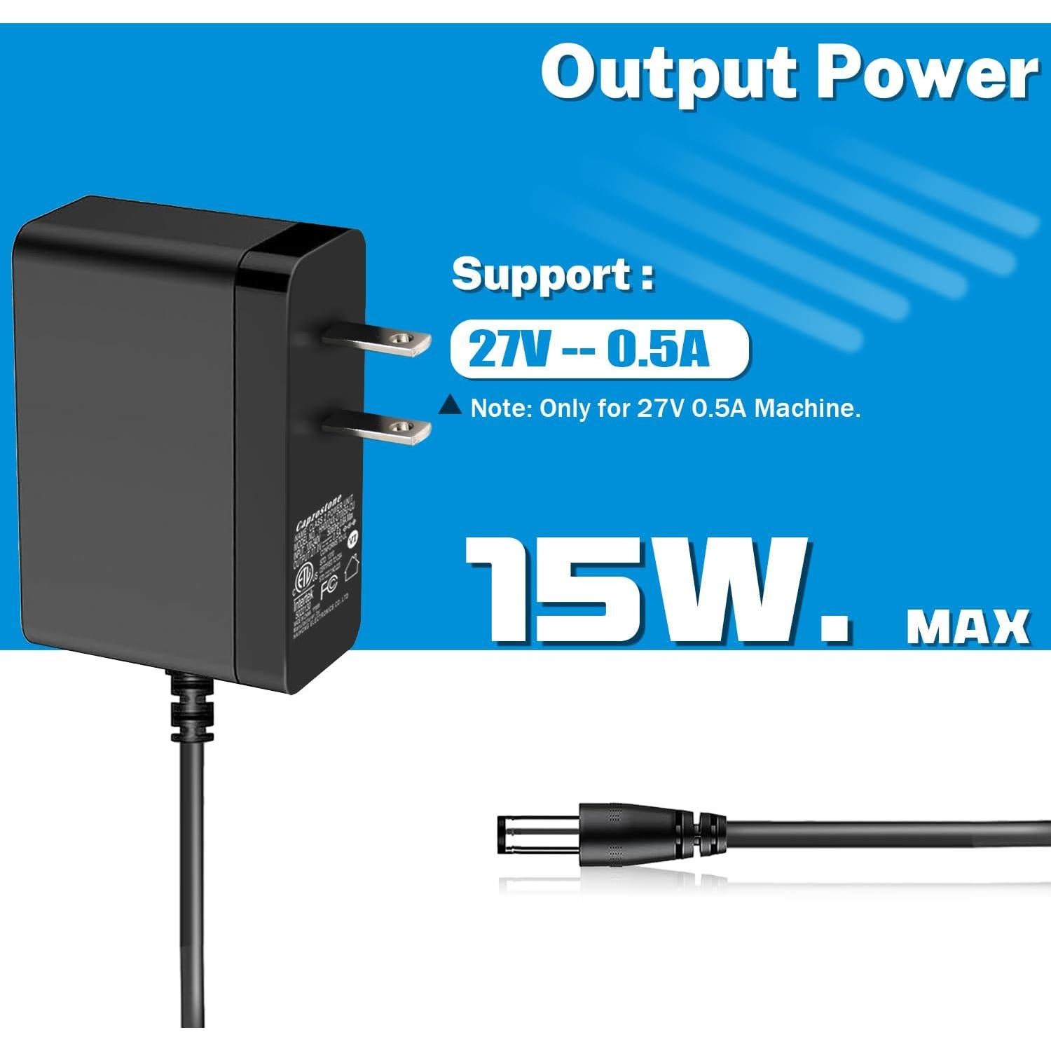 Cargador 27V Capzostone para Pistola de Masaje Sharper Image