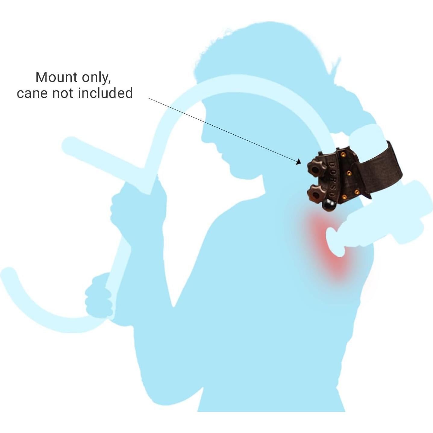 Soporte Dorso para Pistolas de Masaje Dorso - 15.2x10.2cm