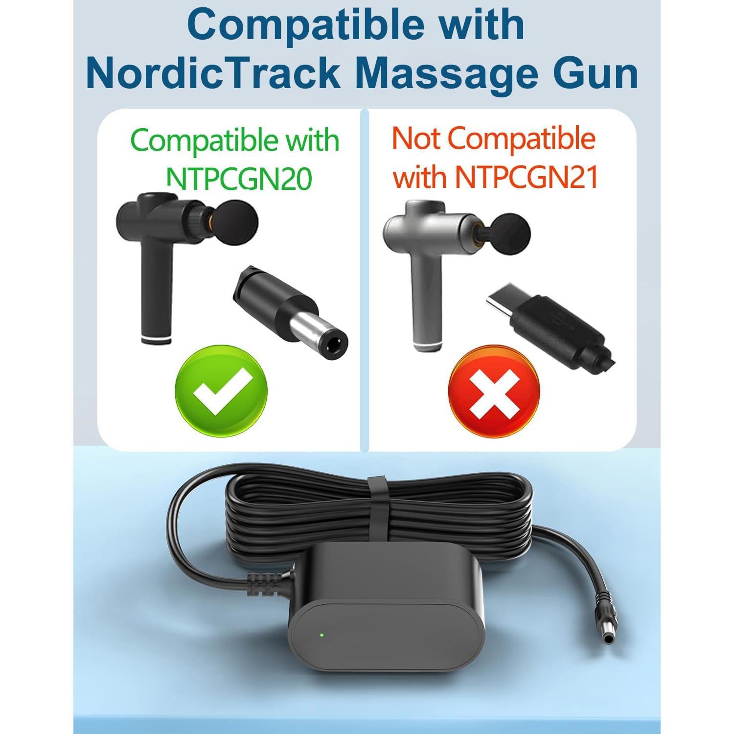 Cargador 27V para Pistola de Masaje NordicTrack NTPCGN20