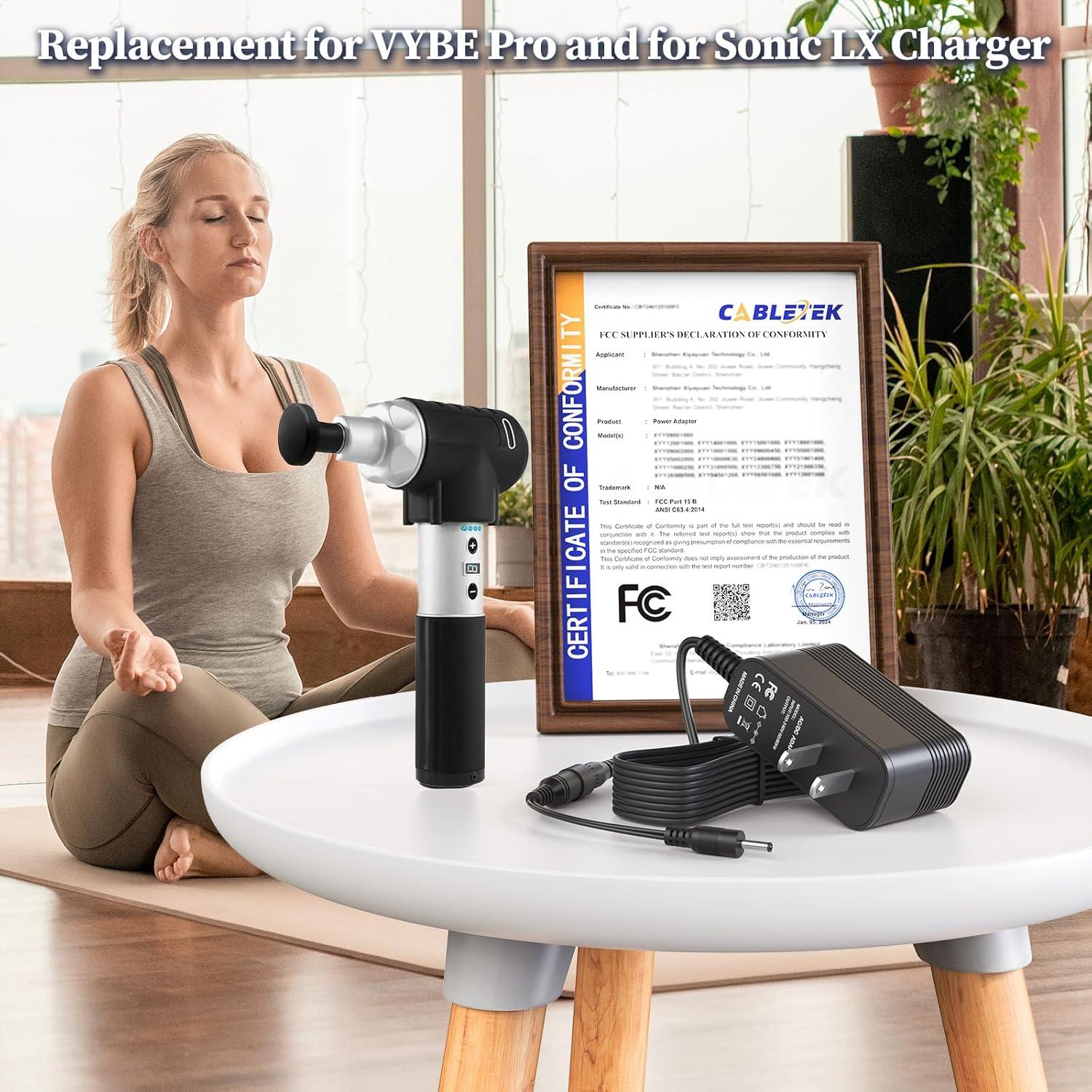 Cargador 24V para Pistola de Masaje Vybe Pro y LifePro