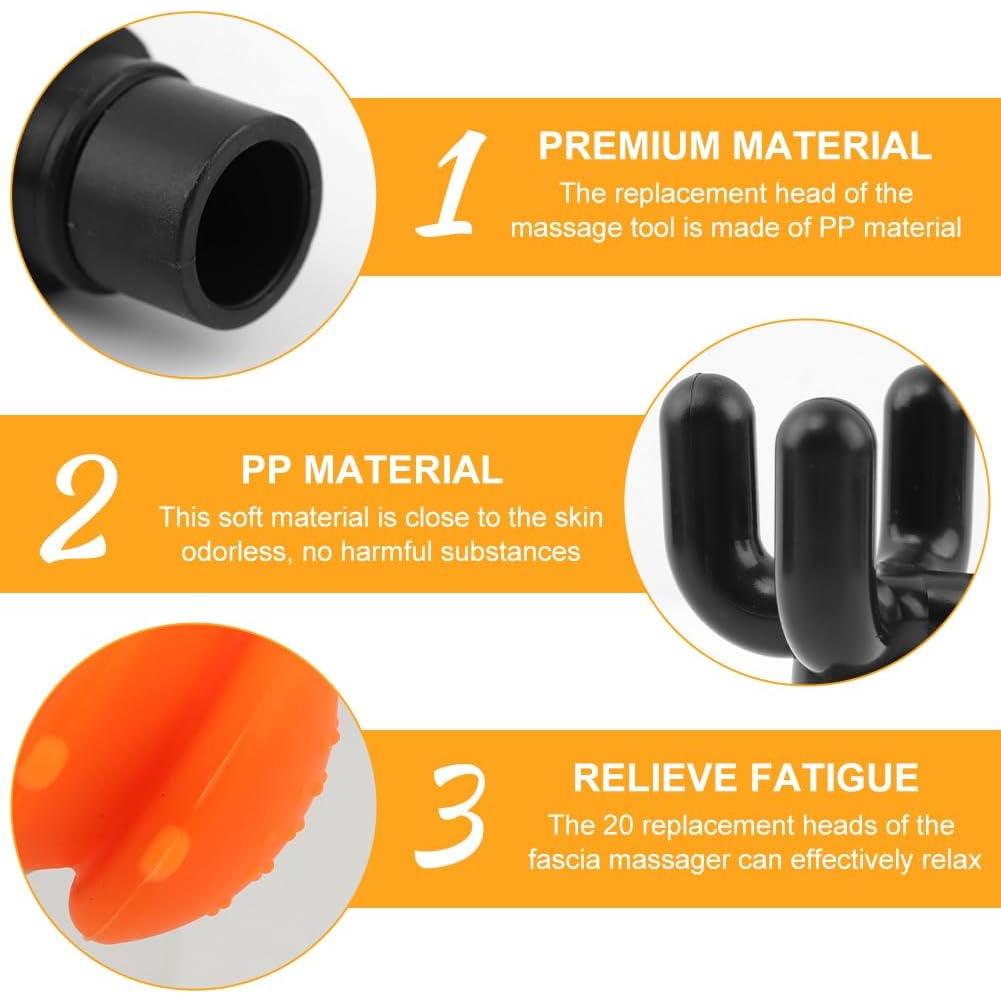 Accesorios de Masaje JIANWEI 20pcs Cabezas Reemplazo Negro