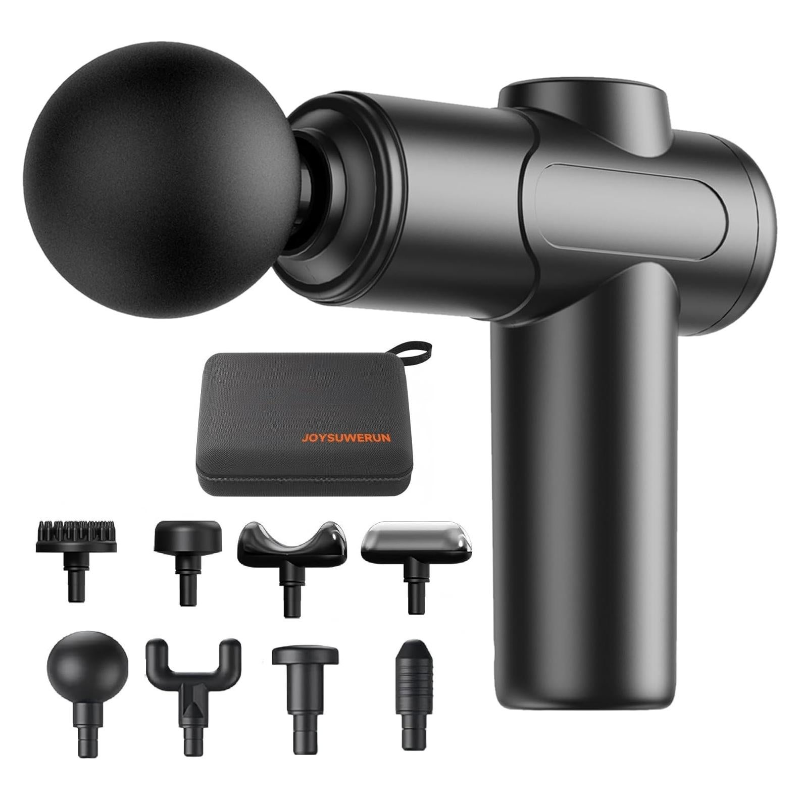 Pistola de Masaje Mini JOYSUWERUN 6 Velocidades 8 Accesorios