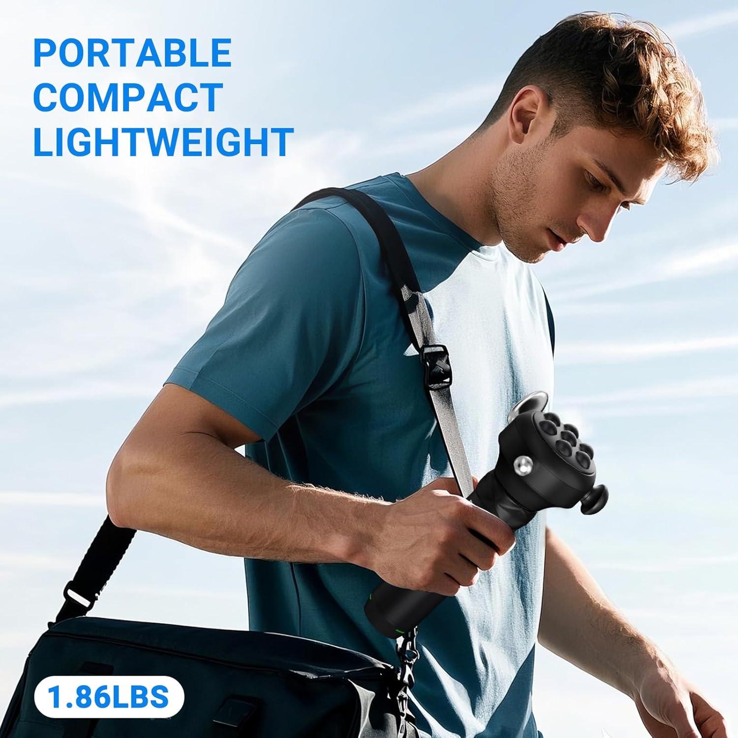 Pistola de Masaje RapidGun Max 6500RPM Portátil Alivio Muscular