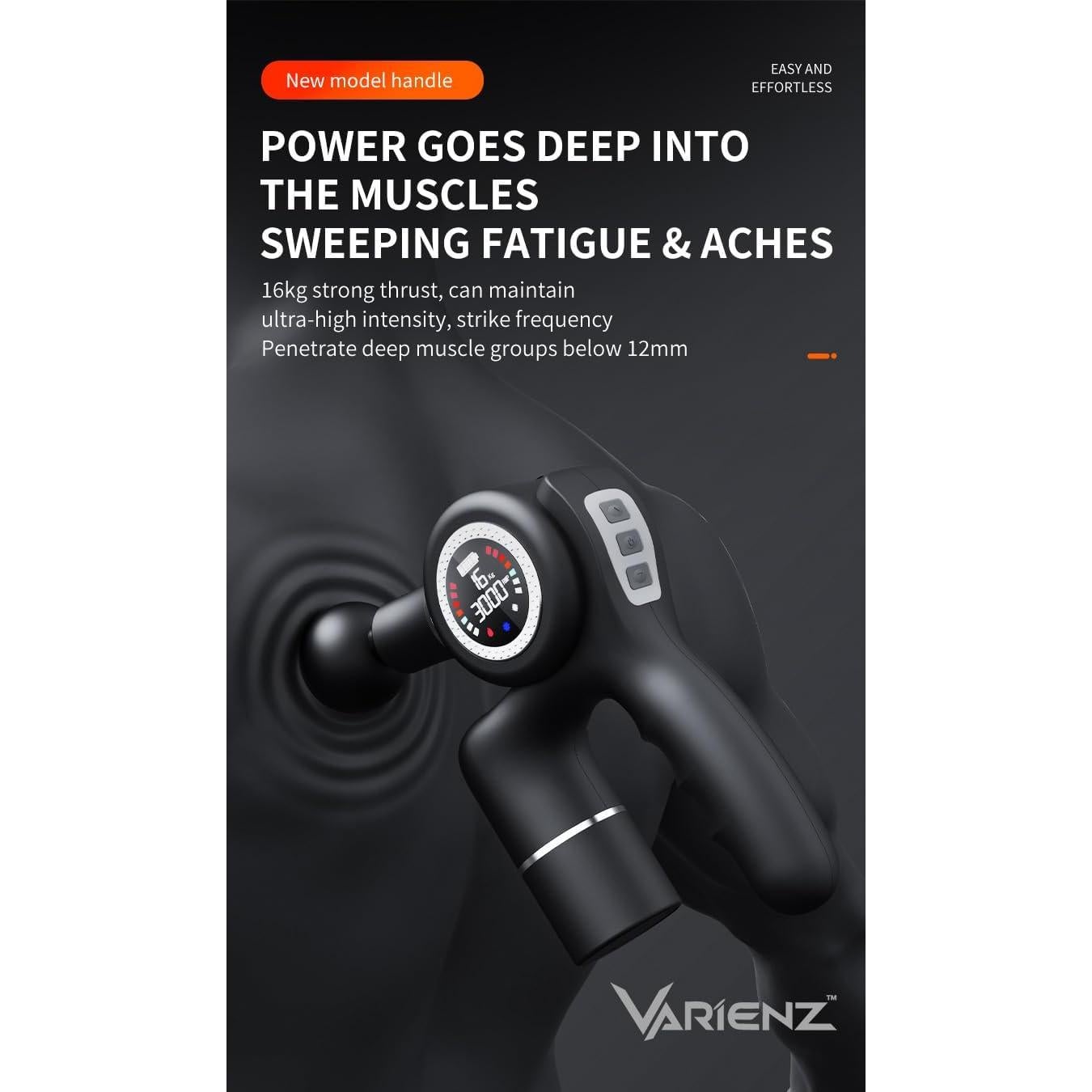 Pistola de Masaje VARIENZ VM PRO con Calor y Frío 15 Velocidades