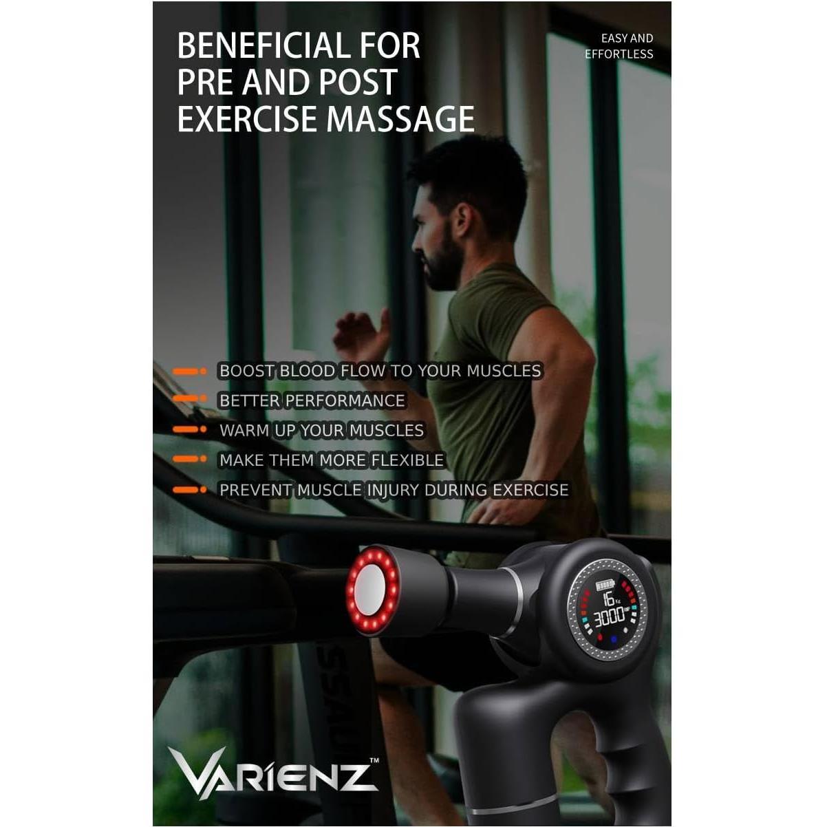 Pistola de Masaje VARIENZ VM PRO con Calor y Frío 15 Velocidades