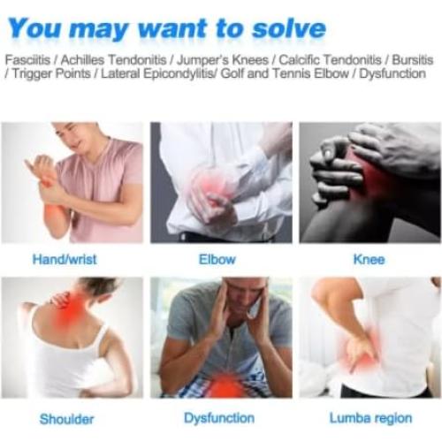 Pistola de Masaje Muscular Shefmon SW15C 7 Cabezas Alivio Dolor