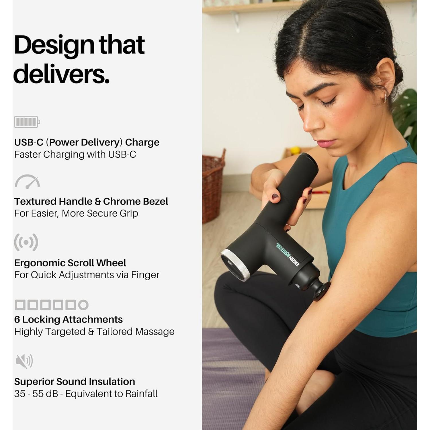 Pistola de Masaje Ekrin Kestrel - Alivio Muscular 0.99kg