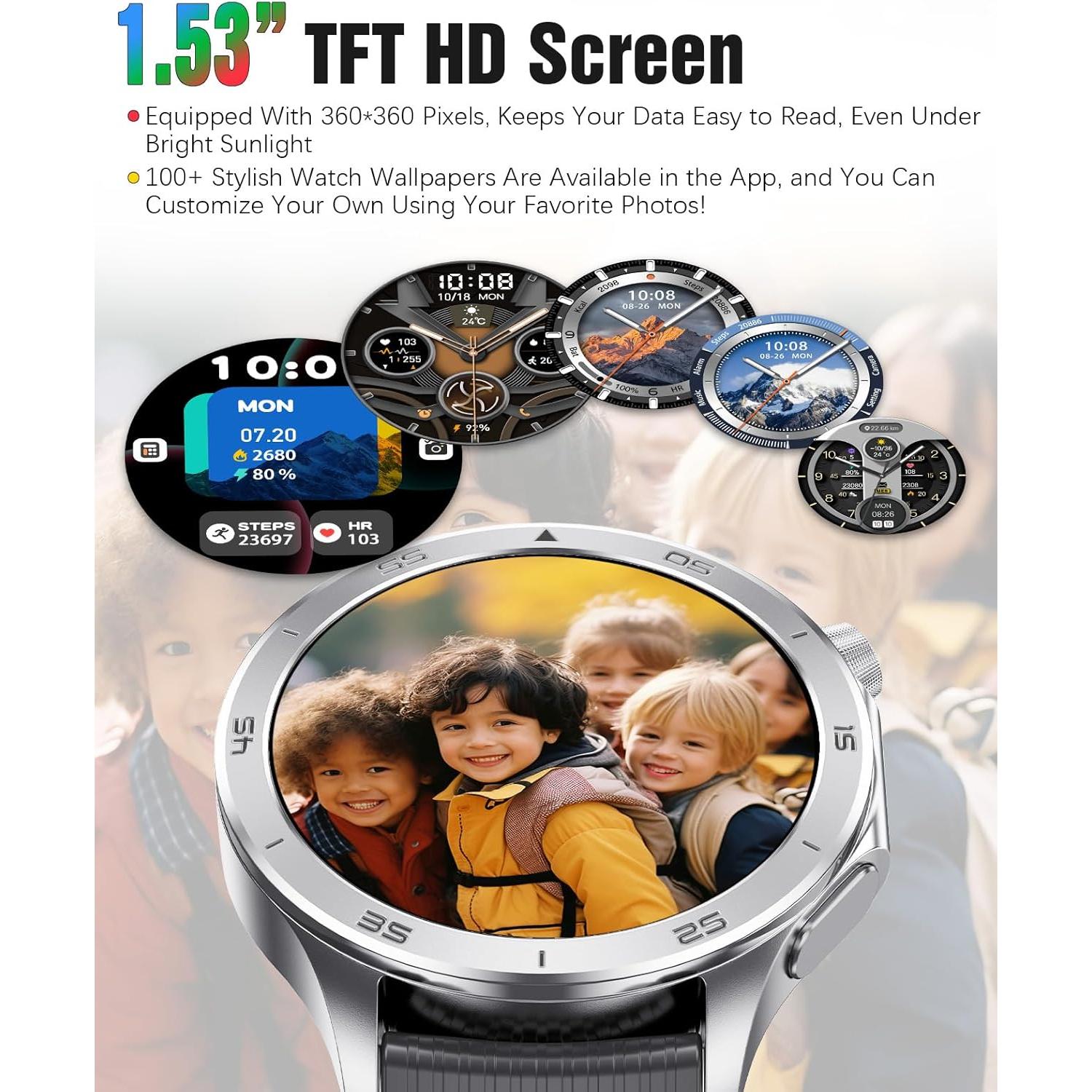 Reloj Inteligente Deportivo RollsTimi X2Max Plata 1.53" HD