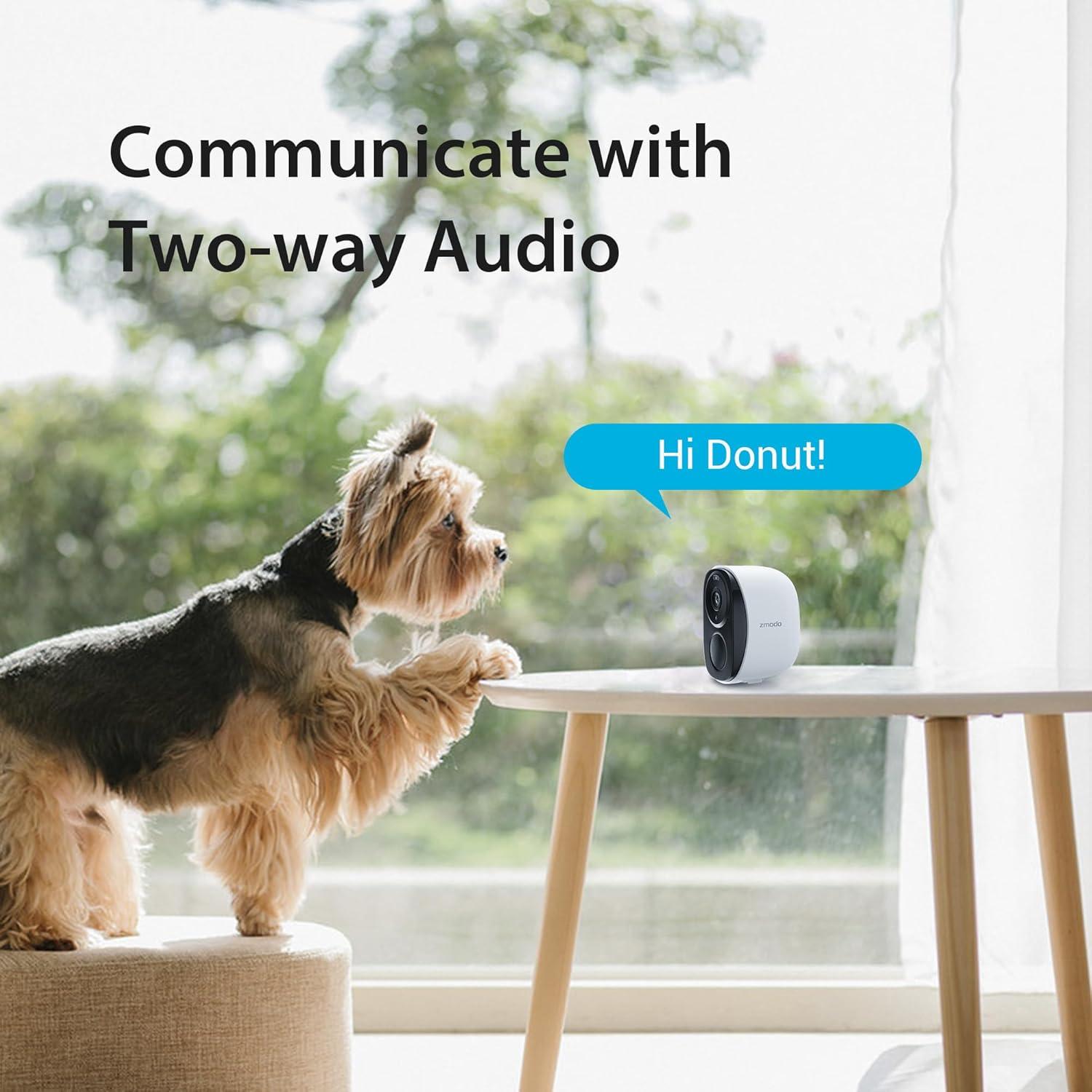 Cámara de Seguridad Inalámbrica Zmodo IP65 1080p Batería Recargable