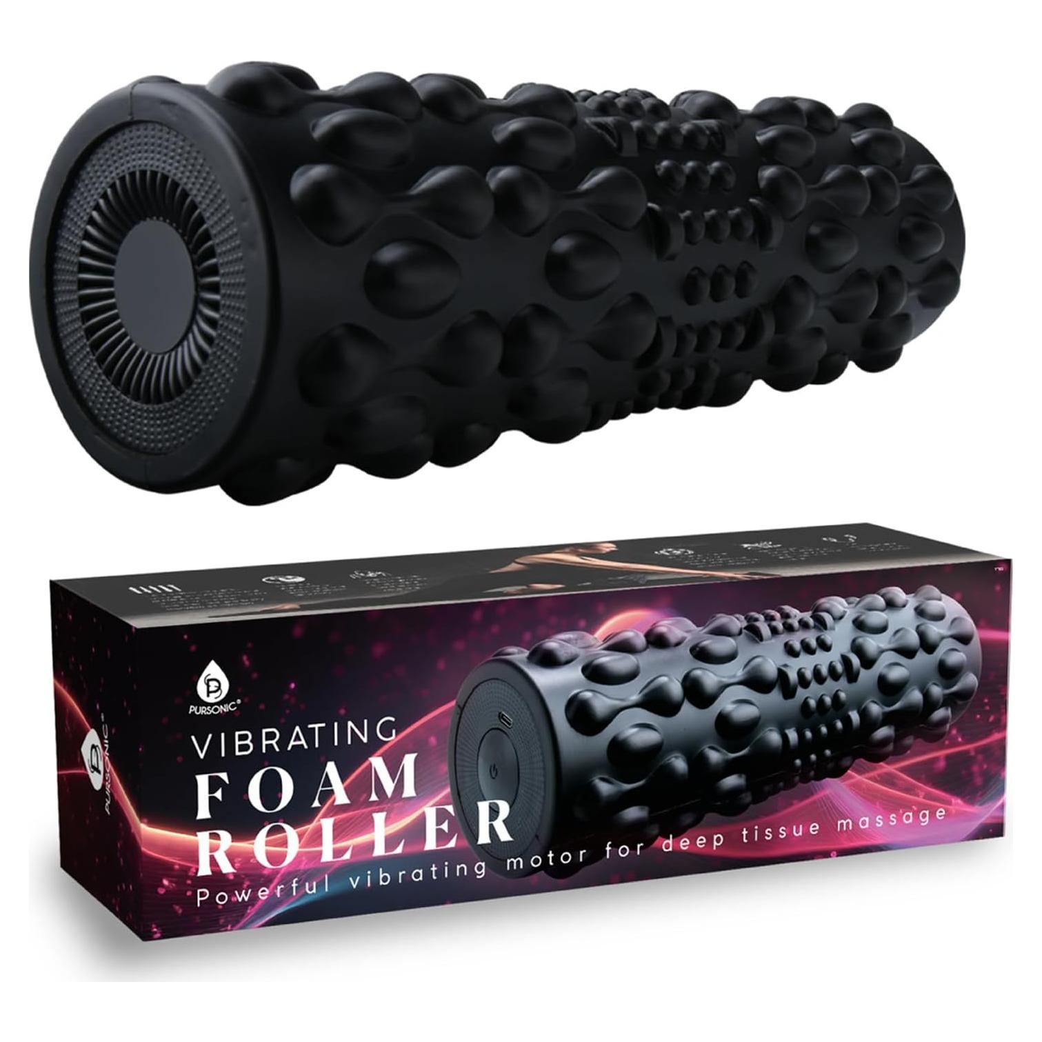 Rodillo de Espuma Vibrante Pursonic VFR399 - Masaje Profundo, 5 Niveles