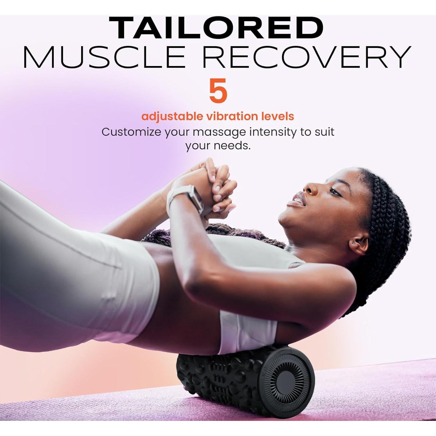 Rodillo de Espuma Vibrante Pursonic VFR399 - Masaje Profundo, 5 Niveles