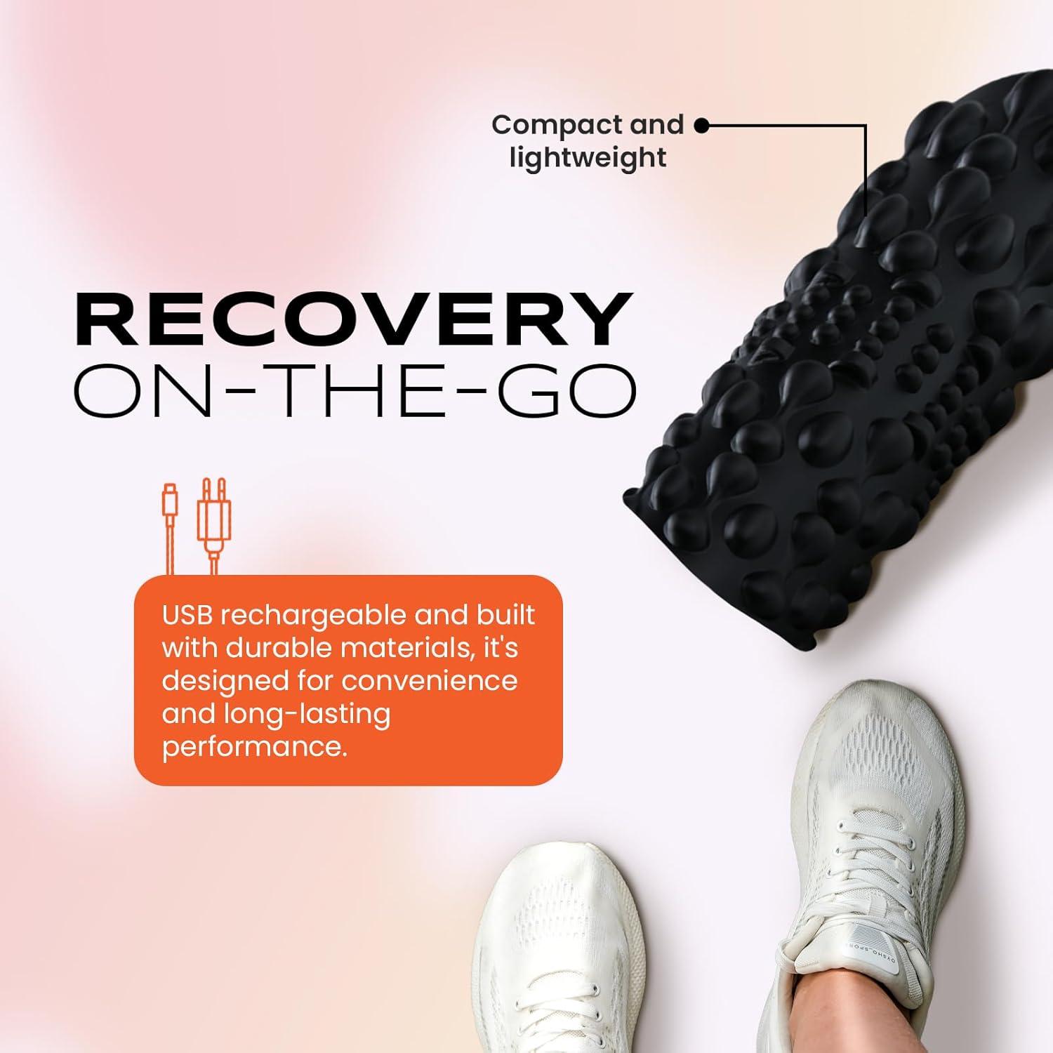 Rodillo de Espuma Vibrante Pursonic VFR399 - Masaje Profundo, 5 Niveles