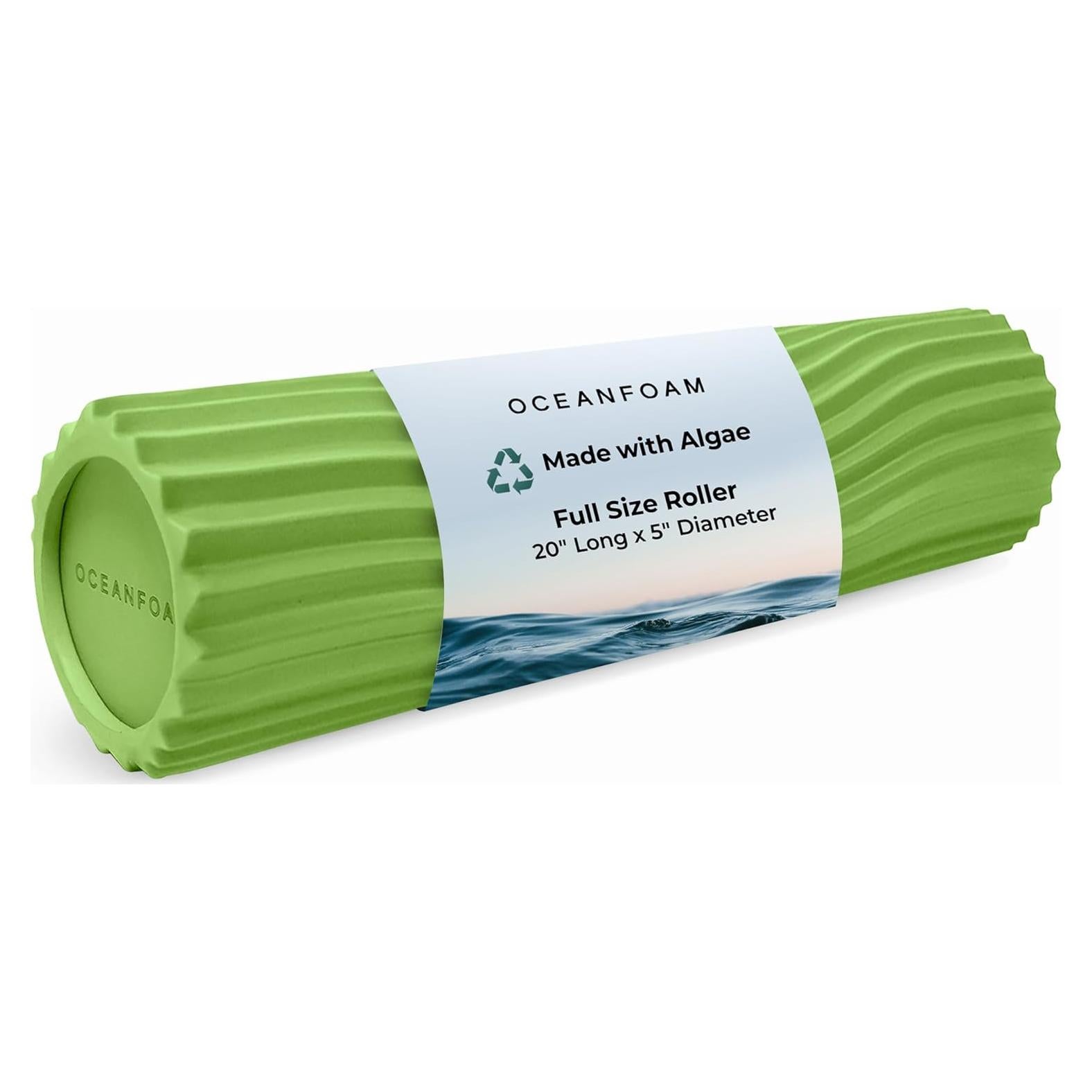 Rodillo de Espuma Oceanfoam Verde Alga 50.8 cm - Masaje Muscular