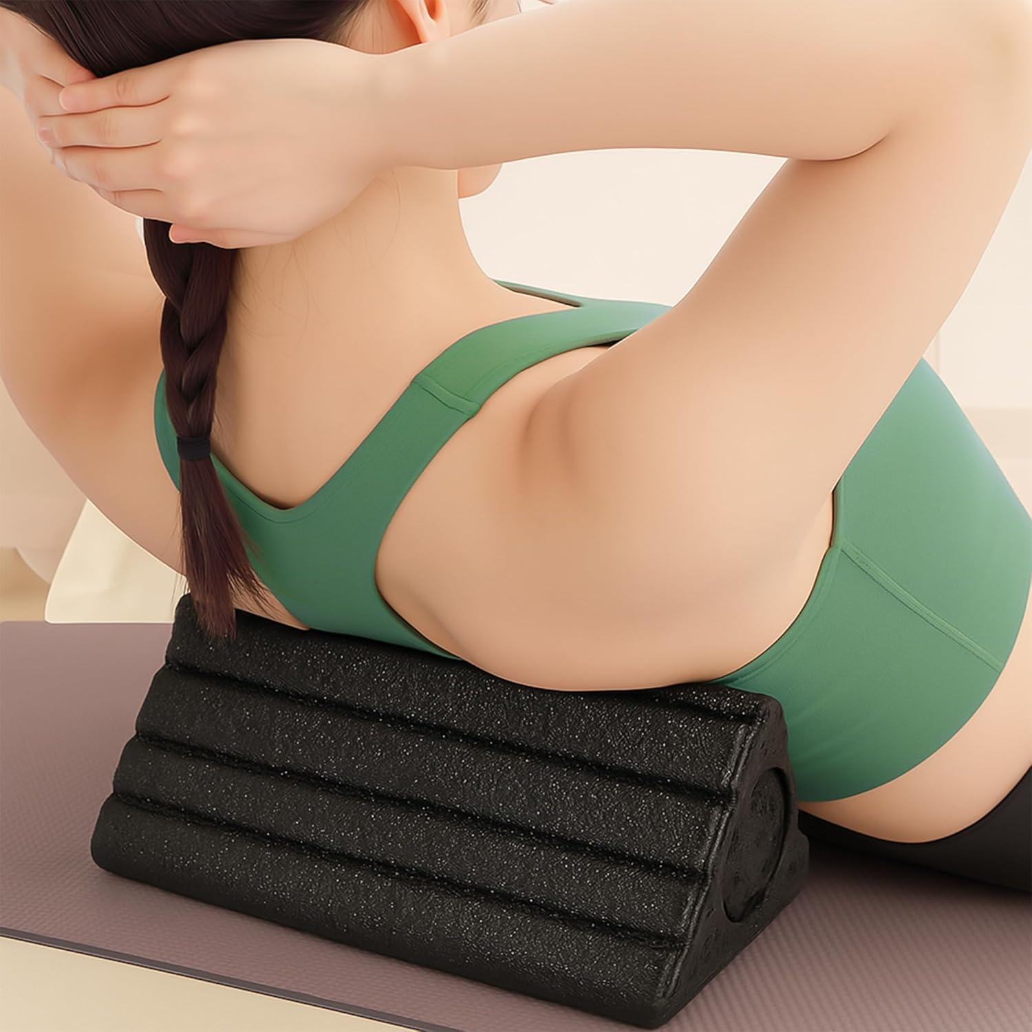 Bloque de Yoga Triangular 2 en 1 y Rodillo EPP KH866 23x12.5 cm