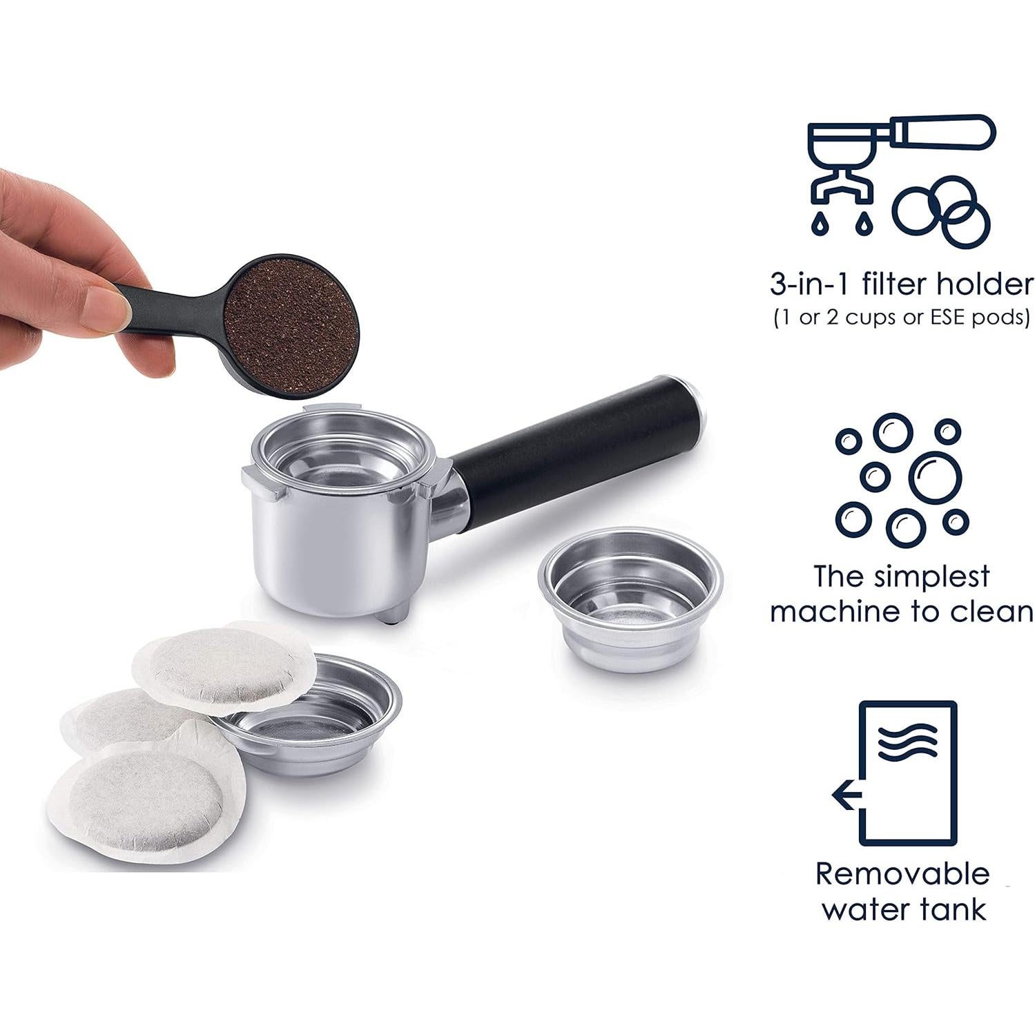 Máquina de Espresso De'Longhi ECP3120 15 Bar con Espumador