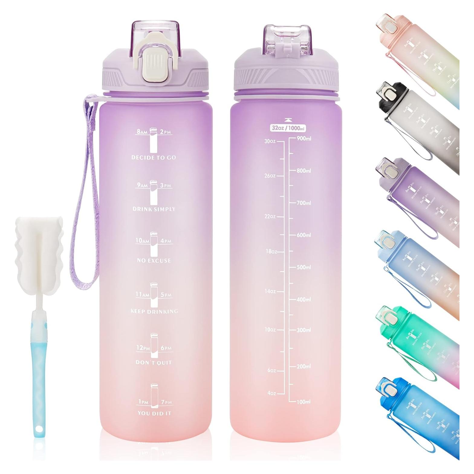 Botella de Agua Motivacional 32oz YC Kitchen - A Prueba de Fugas