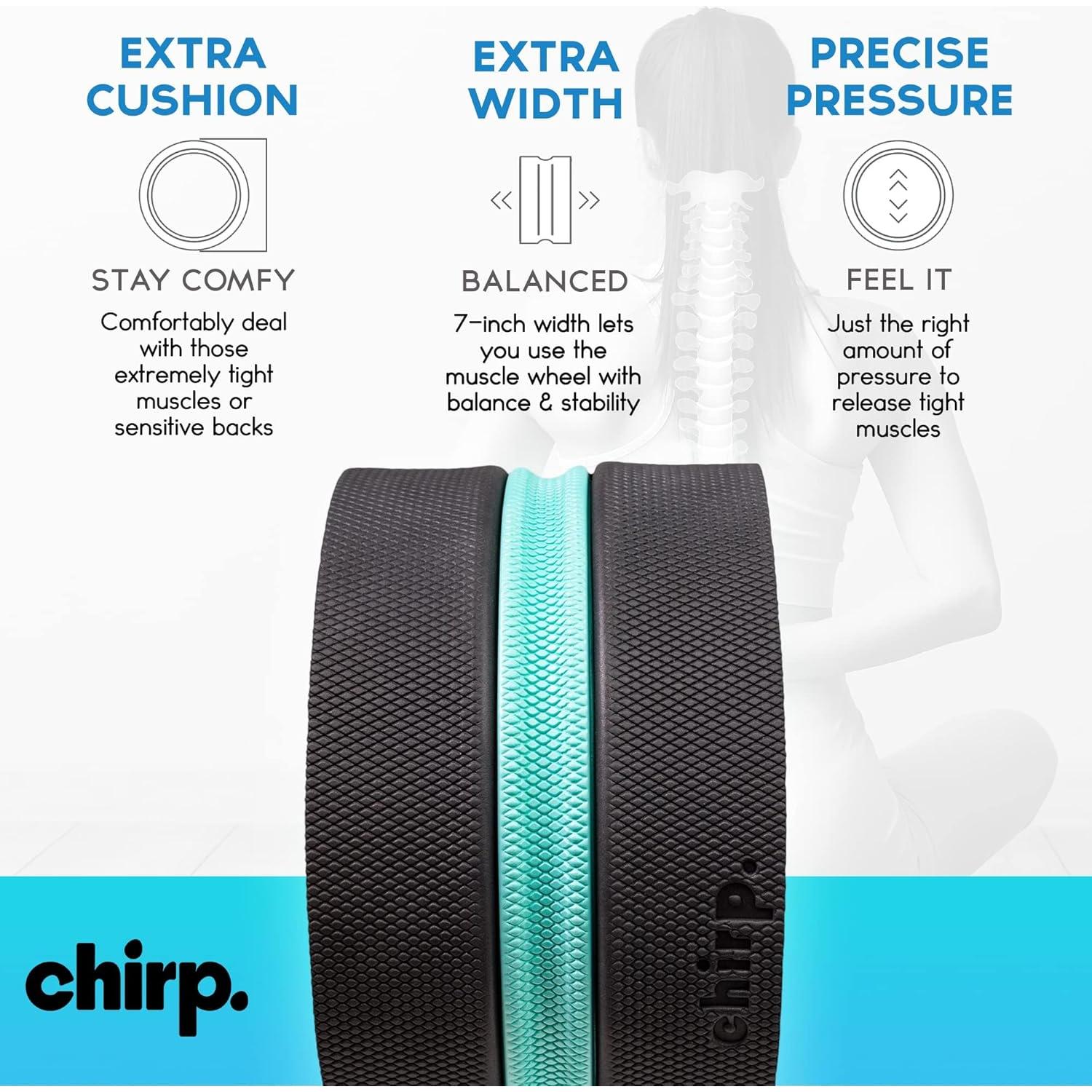 Rueda de Masaje Chirp XL - Rodillo Espalda Extra Ancho 17.78 cm