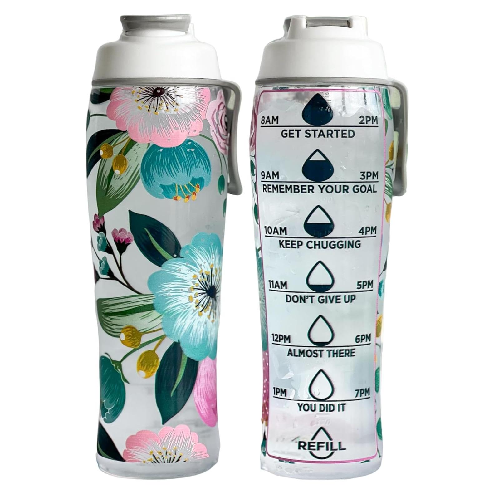 Botella de Agua Reutilizable 50 Strong 887 ml con Marcadores de Tiempo