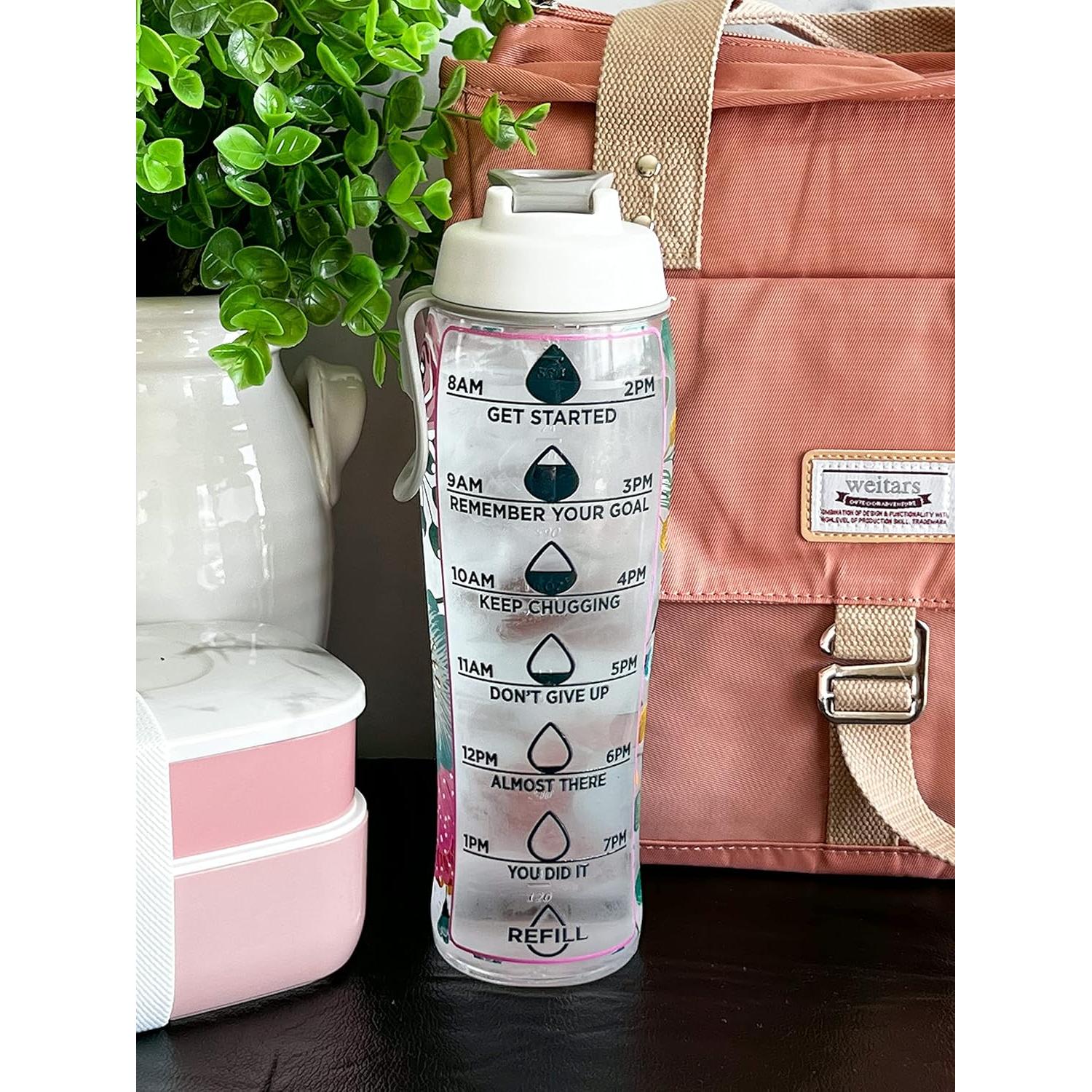 Botella de Agua Reutilizable 50 Strong 887 ml con Marcadores de Tiempo