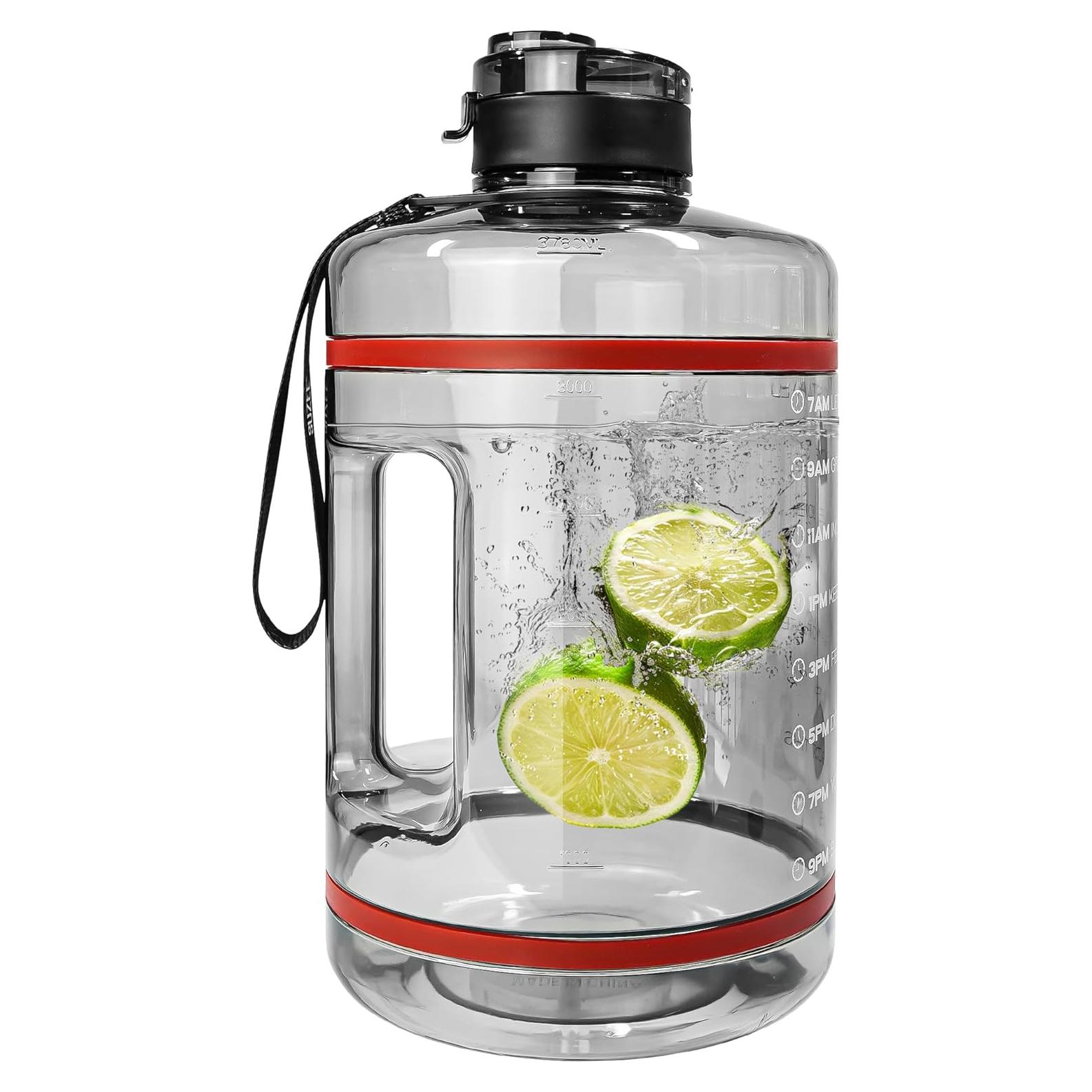 Botella de Agua 1 Galón QD.SUZEE Transparente a Prueba de Fugas