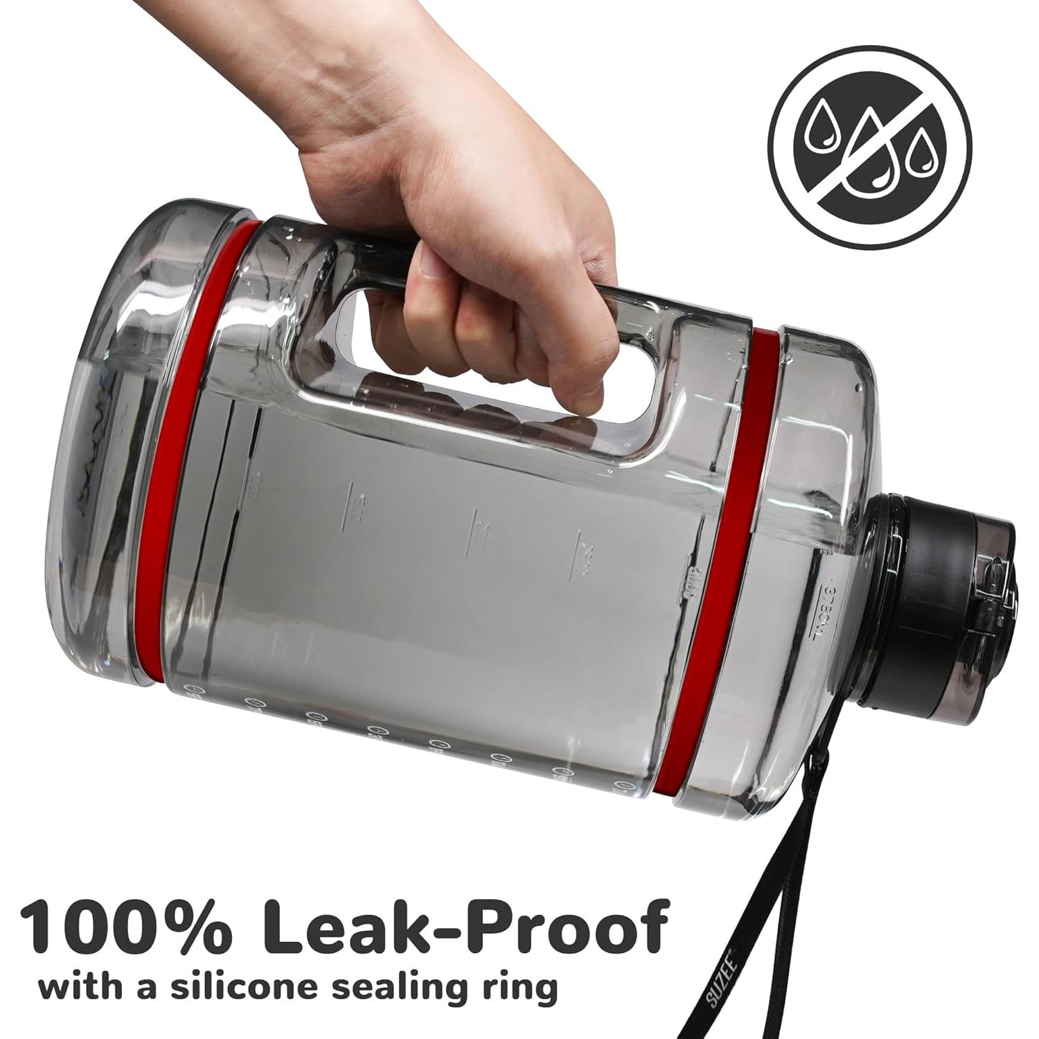 Botella de Agua 1 Galón QD.SUZEE Transparente a Prueba de Fugas