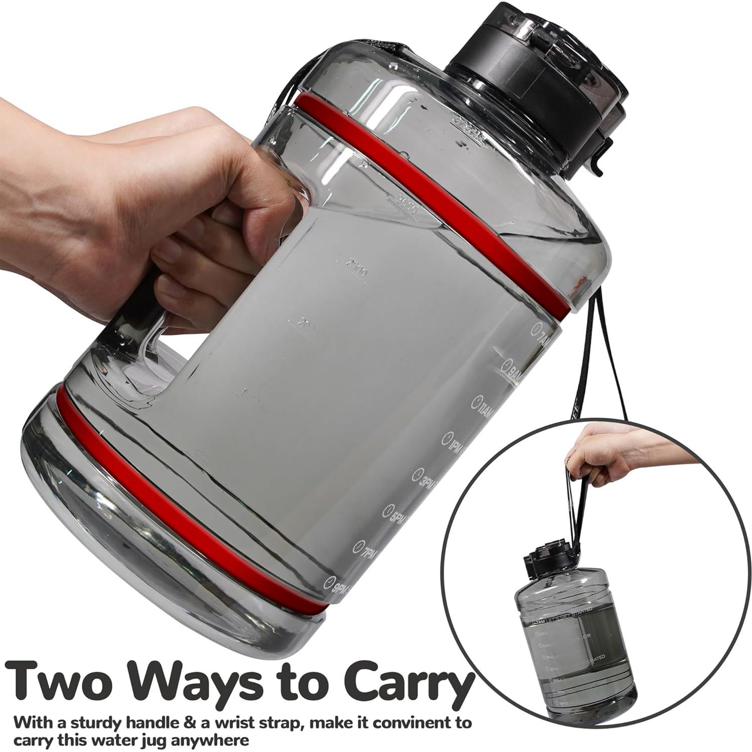 Botella de Agua 1 Galón QD.SUZEE Transparente a Prueba de Fugas