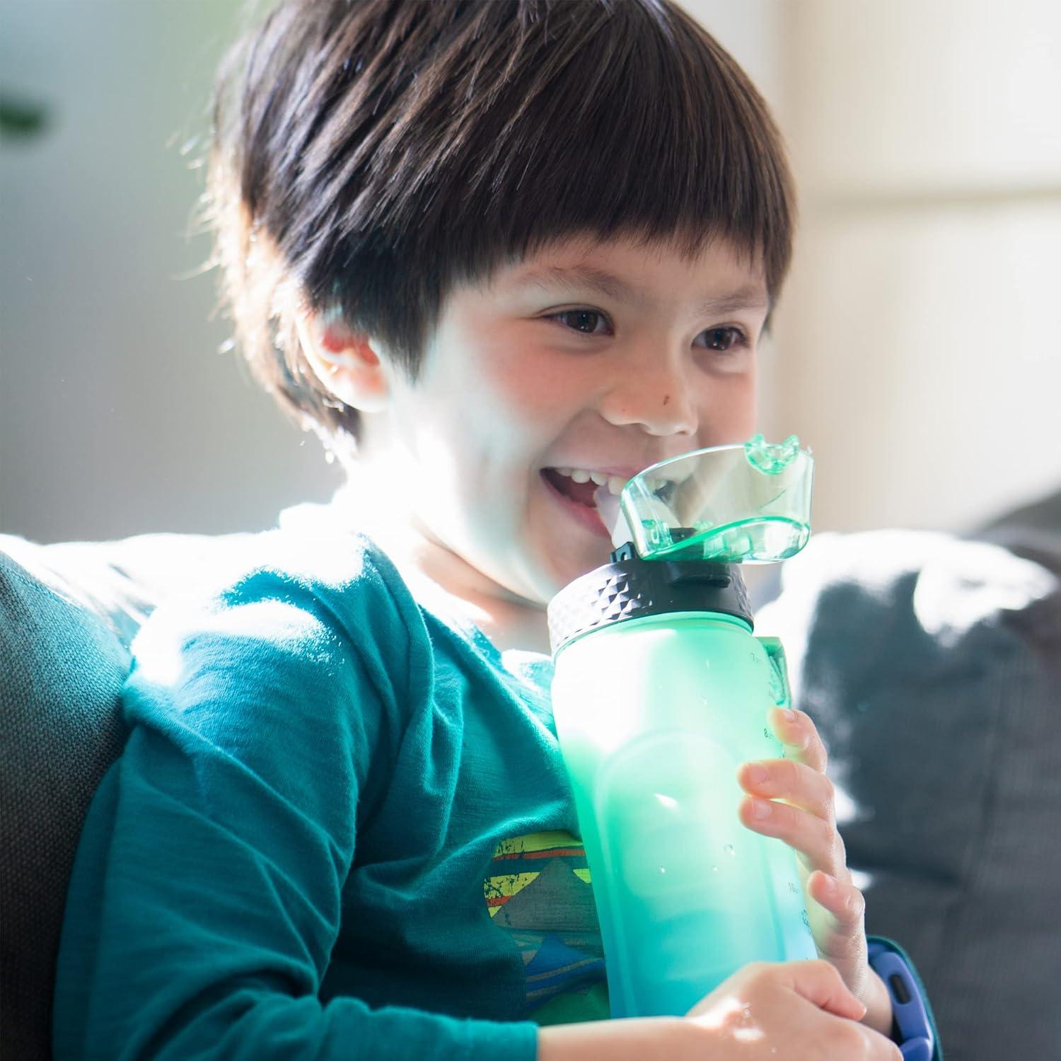 Botella de Agua Motivacional AIDEAMART 24 OZ Verde-Azul