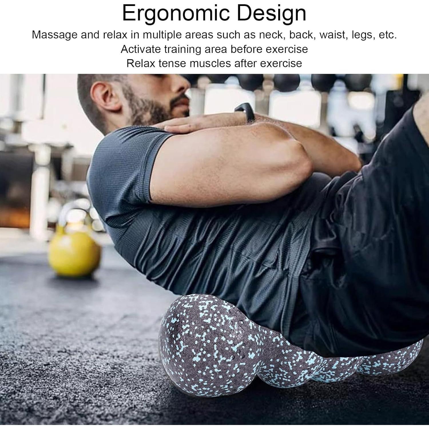 Rodillo de Espuma Estriado Rushbom 46x16cm para Relajación Muscular