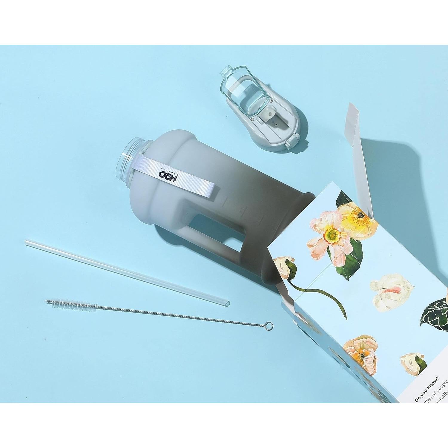 Botella de Agua H2O Capsule 1.81L Rocky Shore con Popote